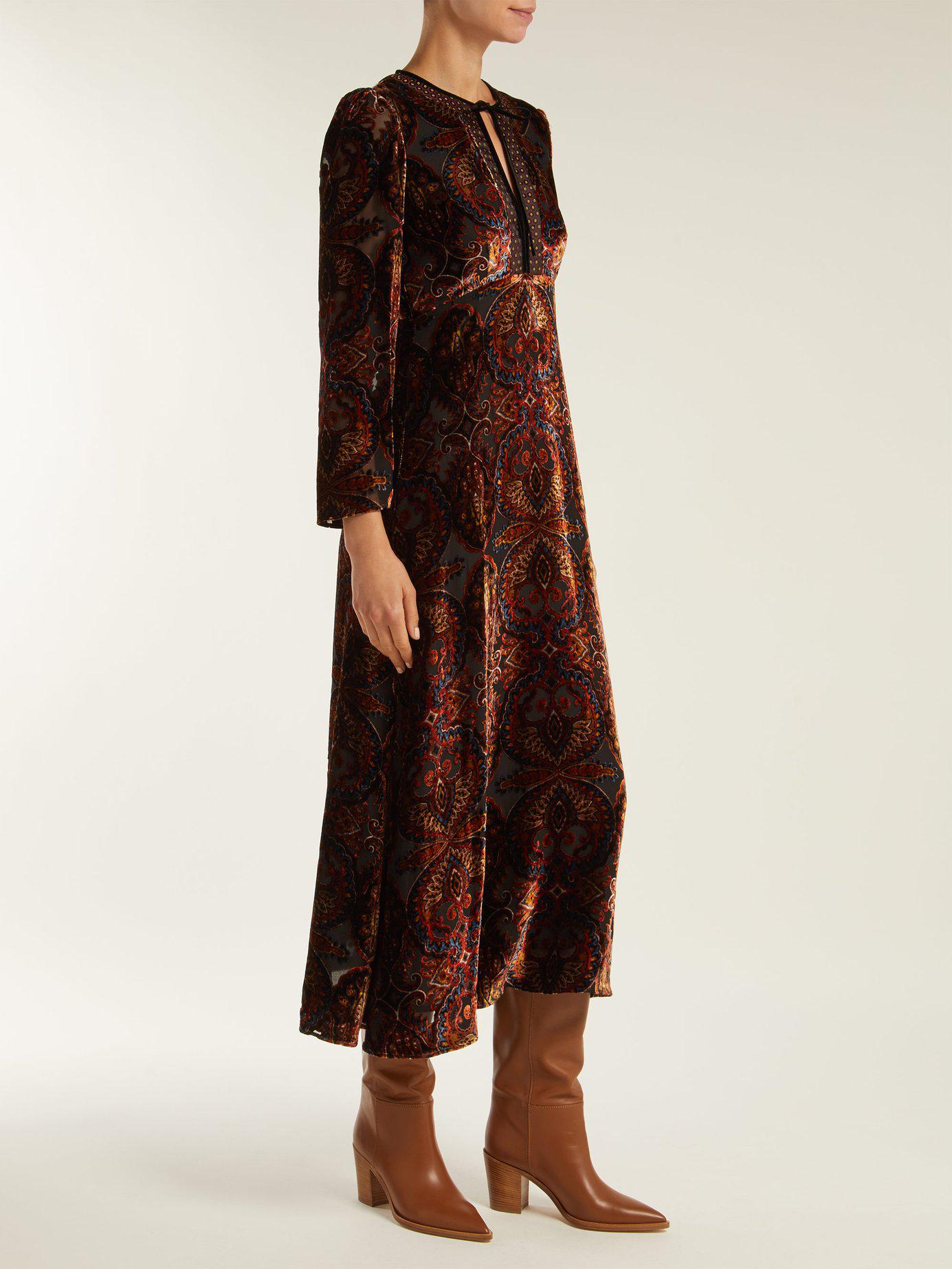 Etro Rosolite Paisley Devoré Velvet 