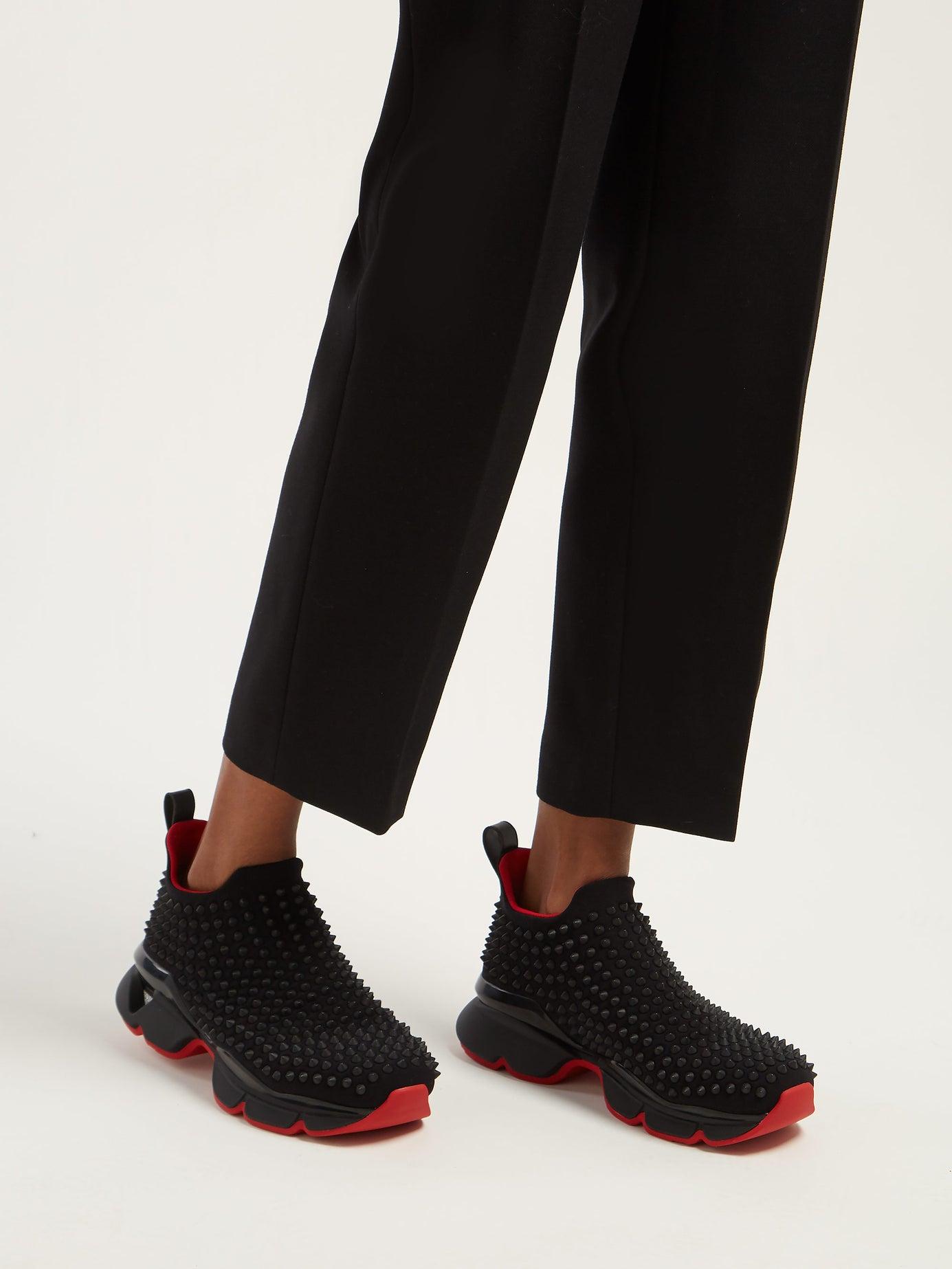 spike sock donna red sole sneakers
