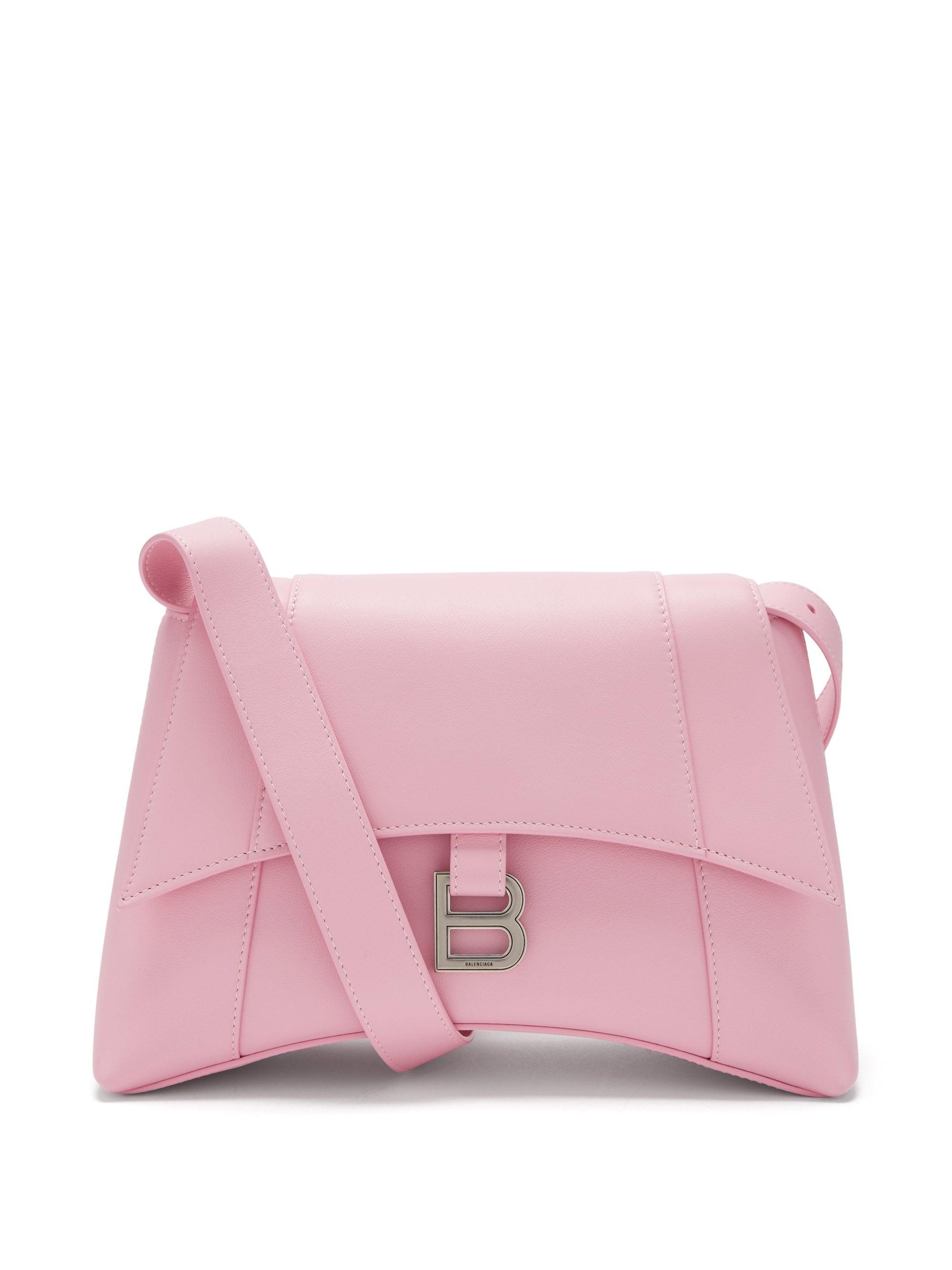 Balenciaga Downtown S Leather Cross-body Bag in Pink | Lyst