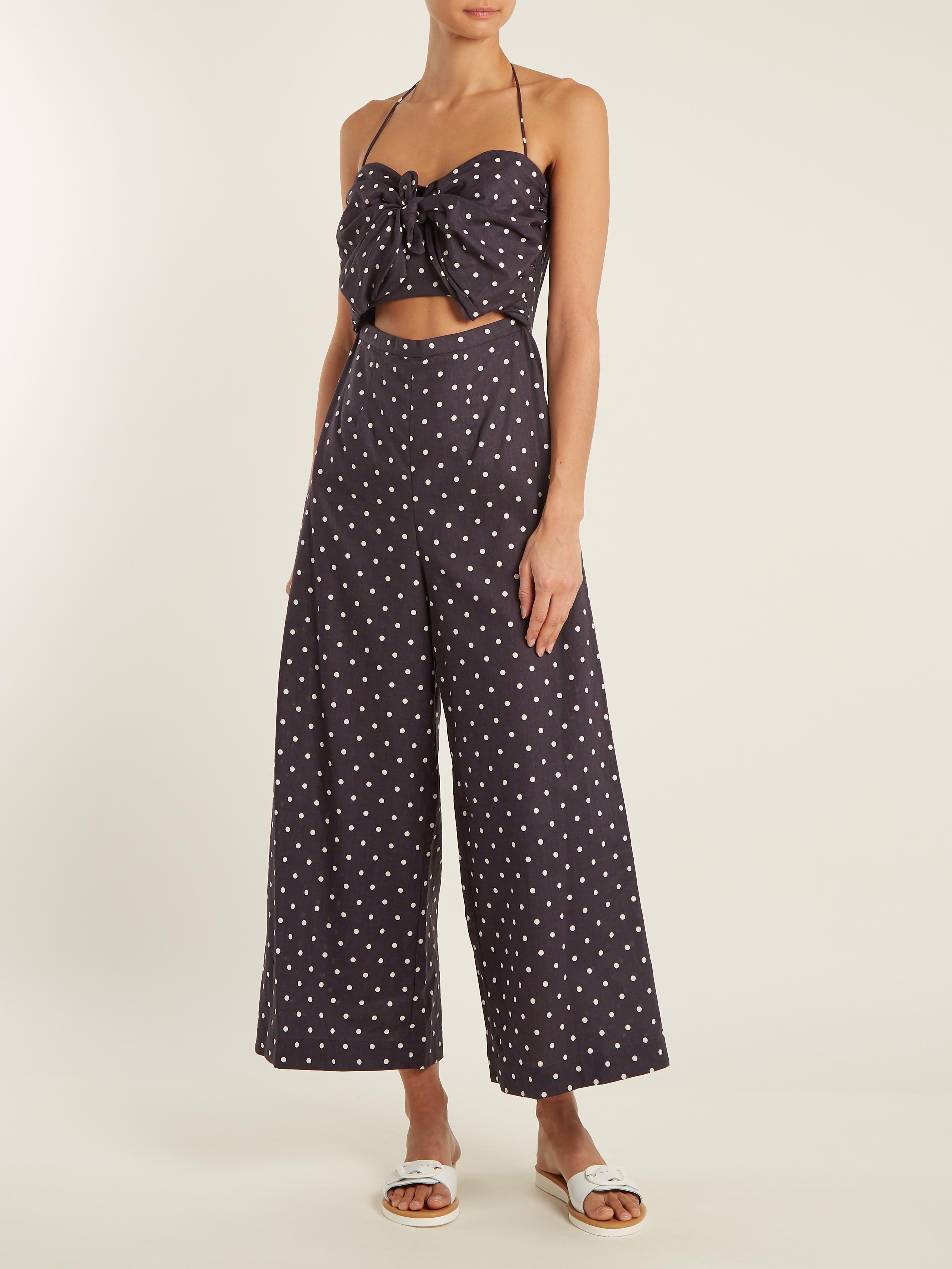 zimmermann polka dot jumpsuit