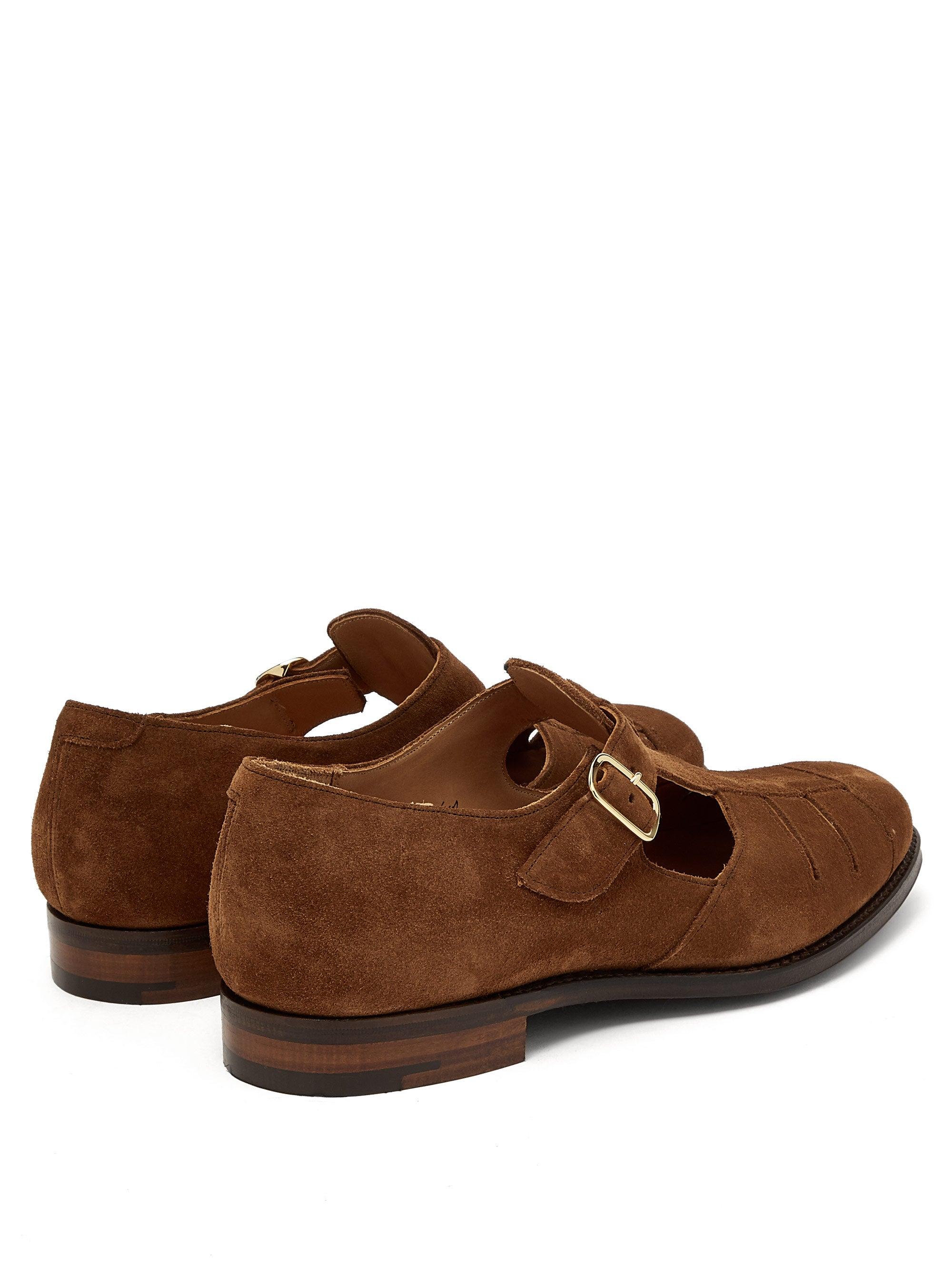 Cheaney Bertie Suede T-bar Sandals in 