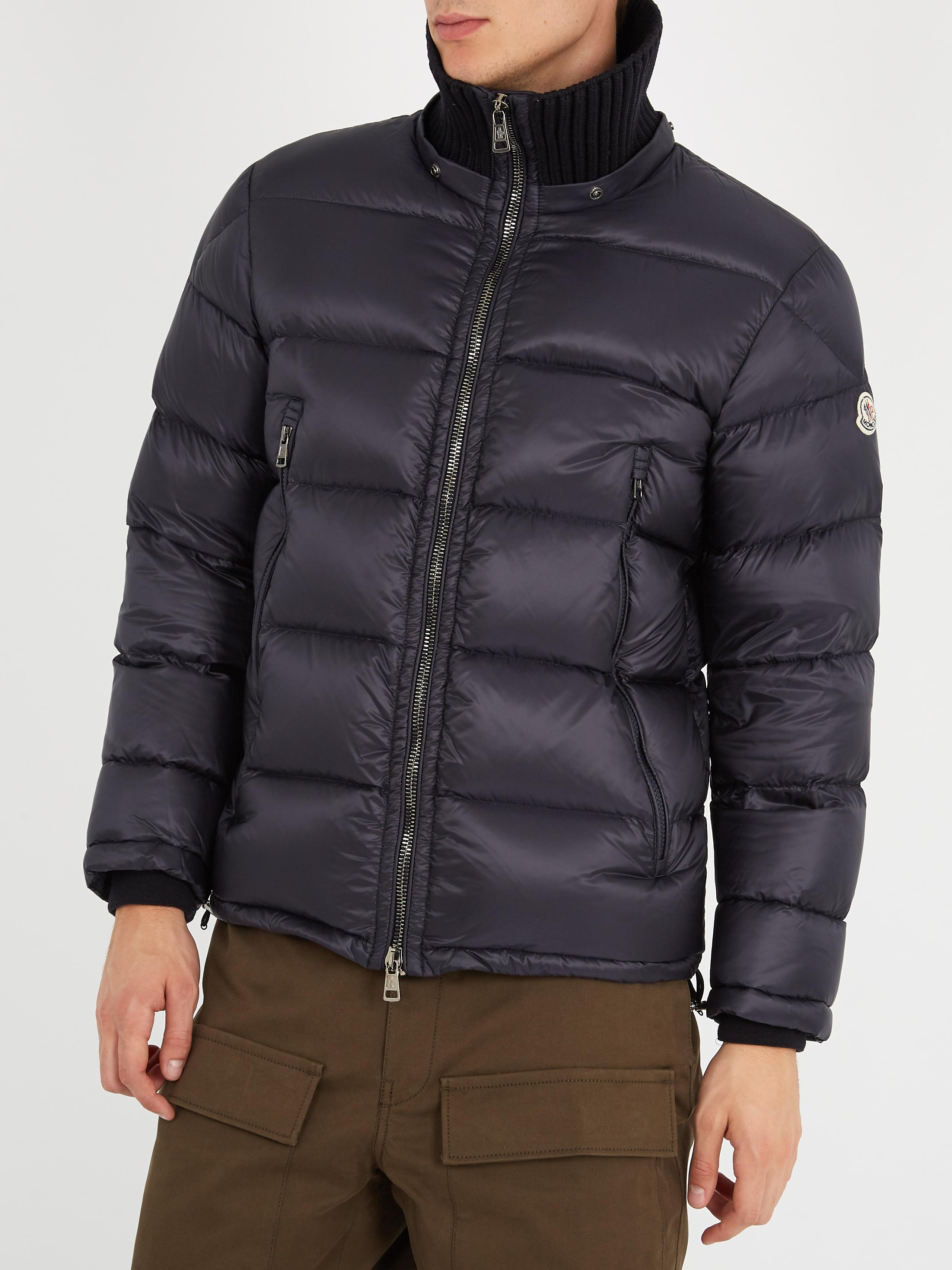 Moncler Synthetic Pascal Quilted Down Jacket in Navy (Blue) for Men - Lyst