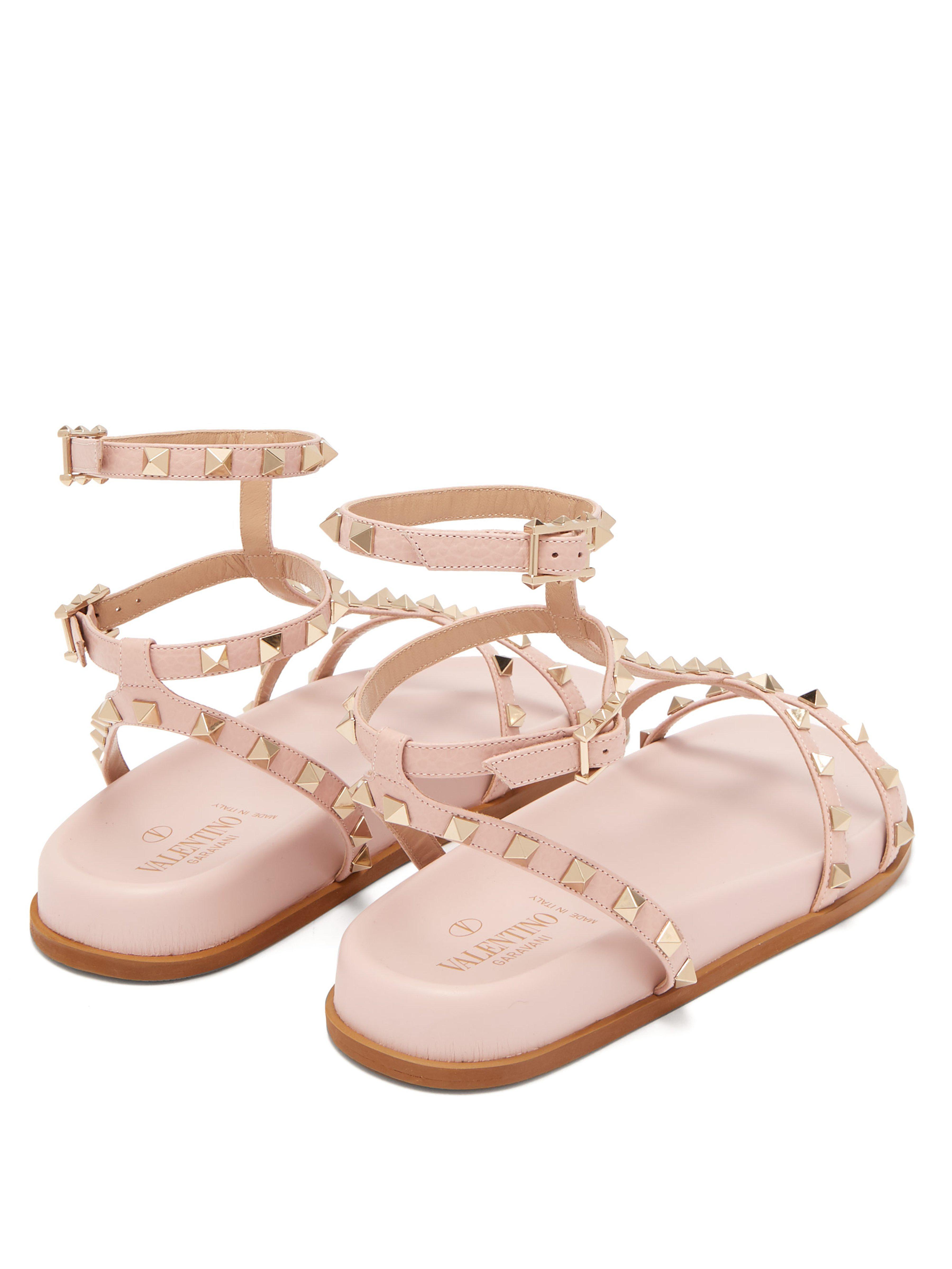 valentino submerge rockstud leather sandals