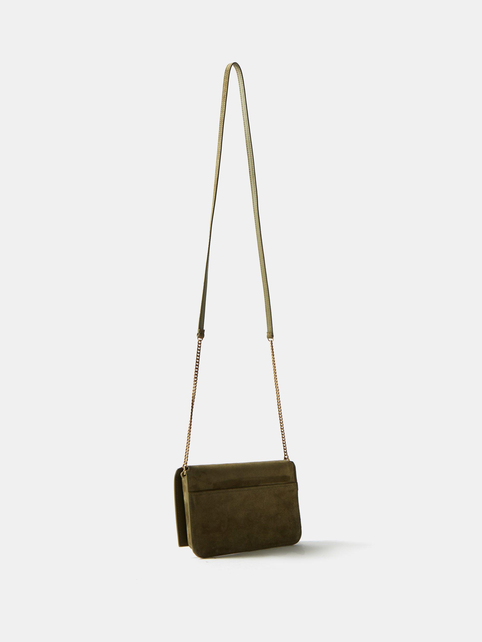Saint Laurent Strap Phone Holder Bag in Olive