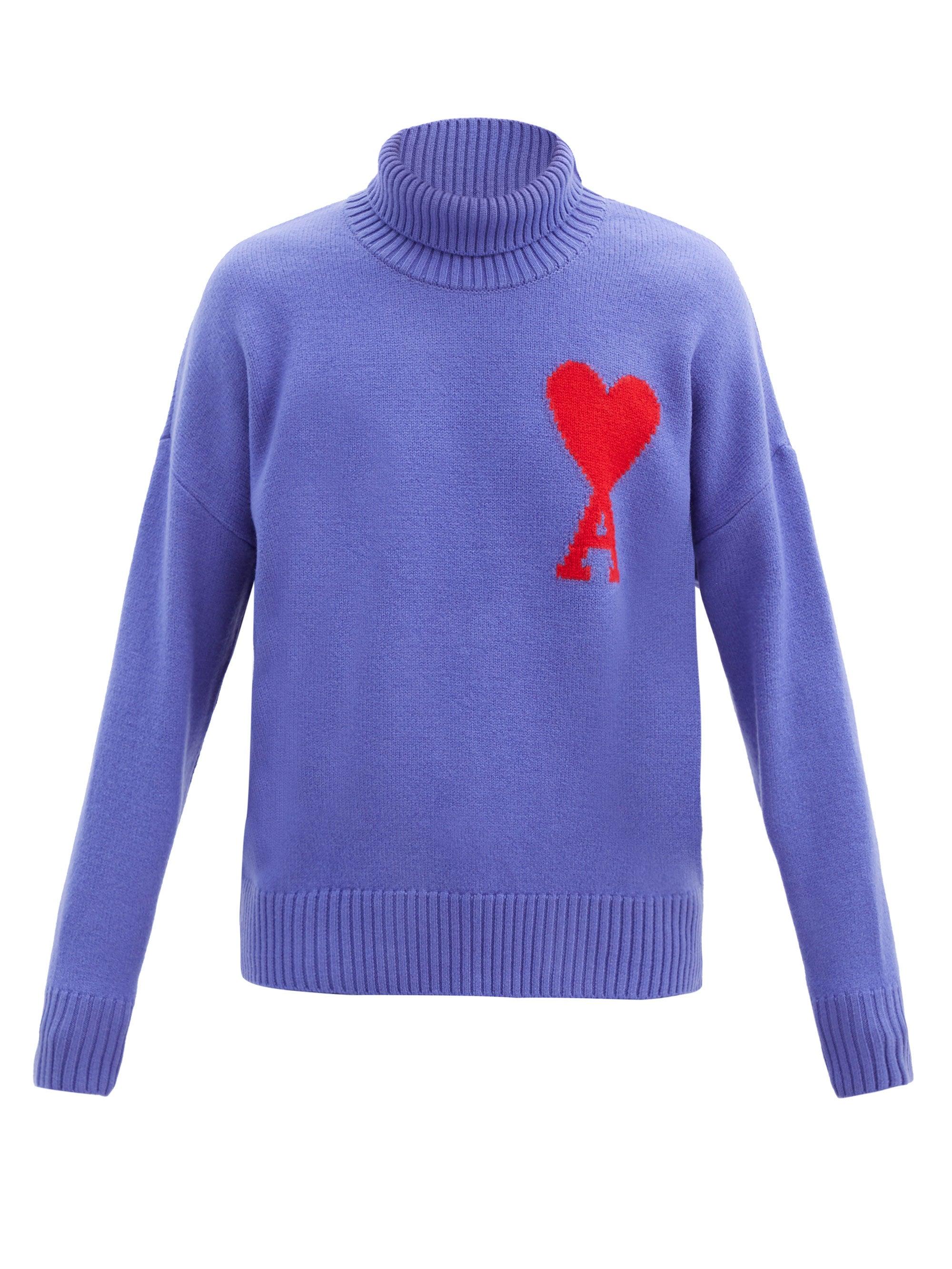 ami de coeur oversize funnel neck sweater