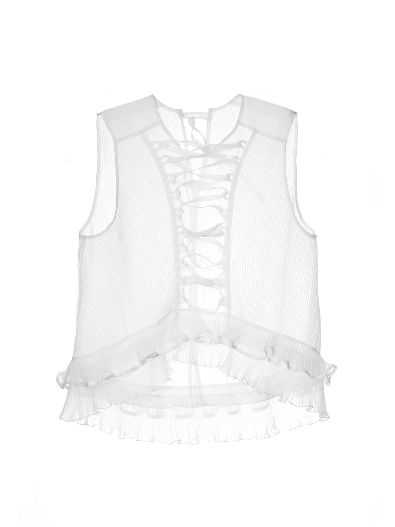 Item Information Isabel Marant is renowned for romantic designs inspired by the label's native Paris, and this white linen Lyneth top is no exception. It's crafted to a high-neck, with crochet panels running across the chest and waist, exaggerated blouson sleeves, and lace cuffs.