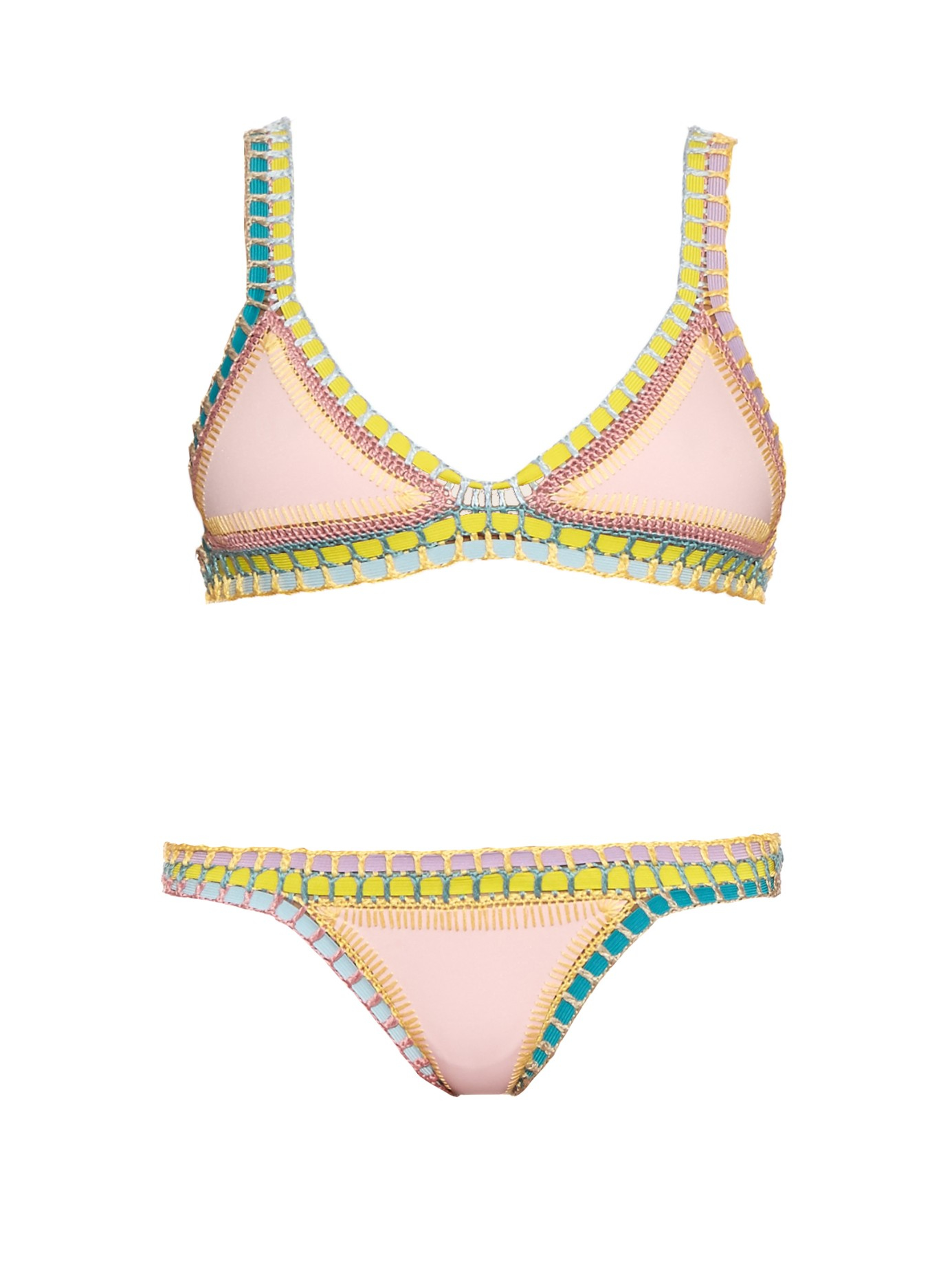 KIINI Bea Crochet-trimmed Bikini in Pink | Lyst