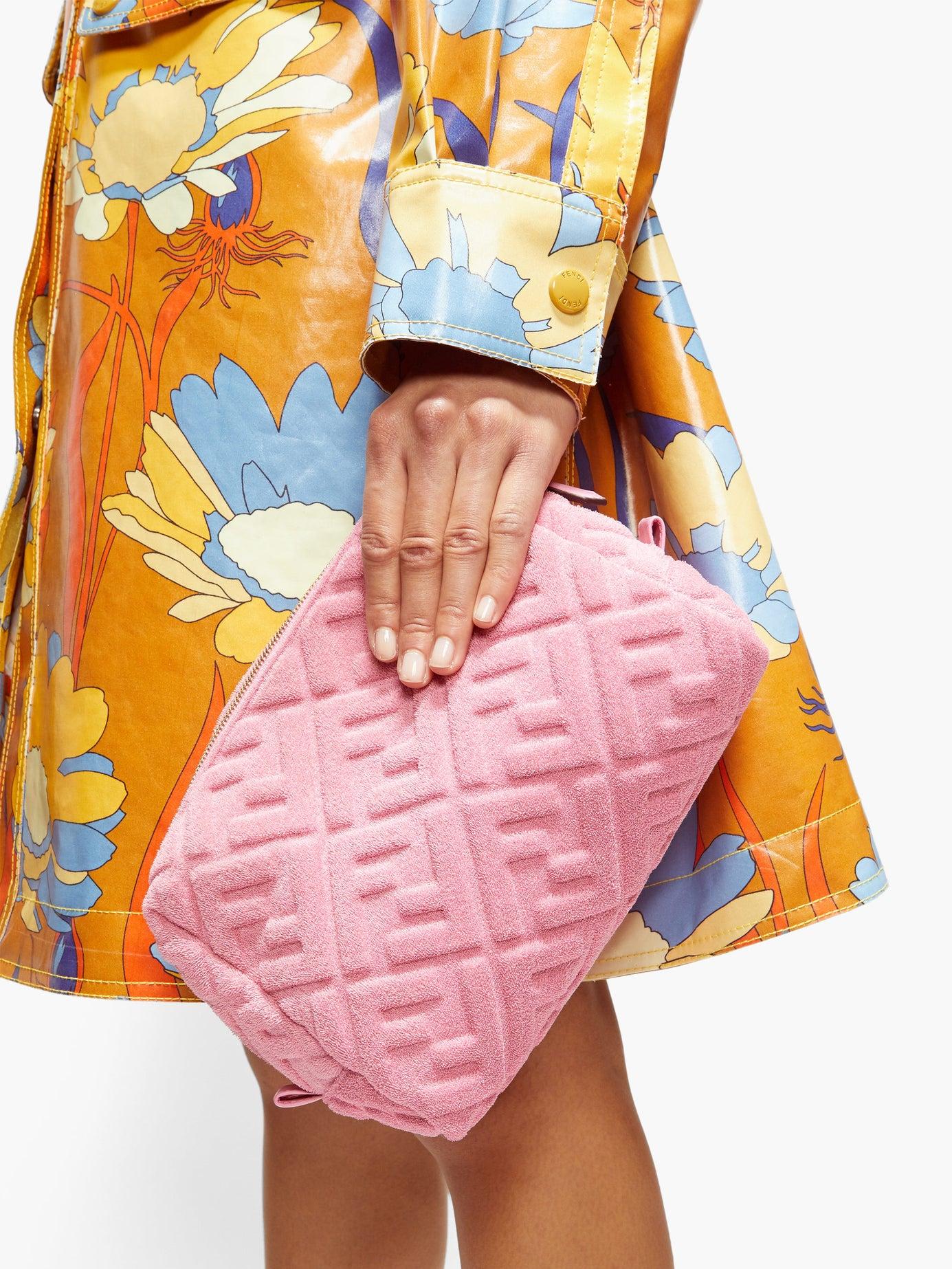 fendi pink terry bag