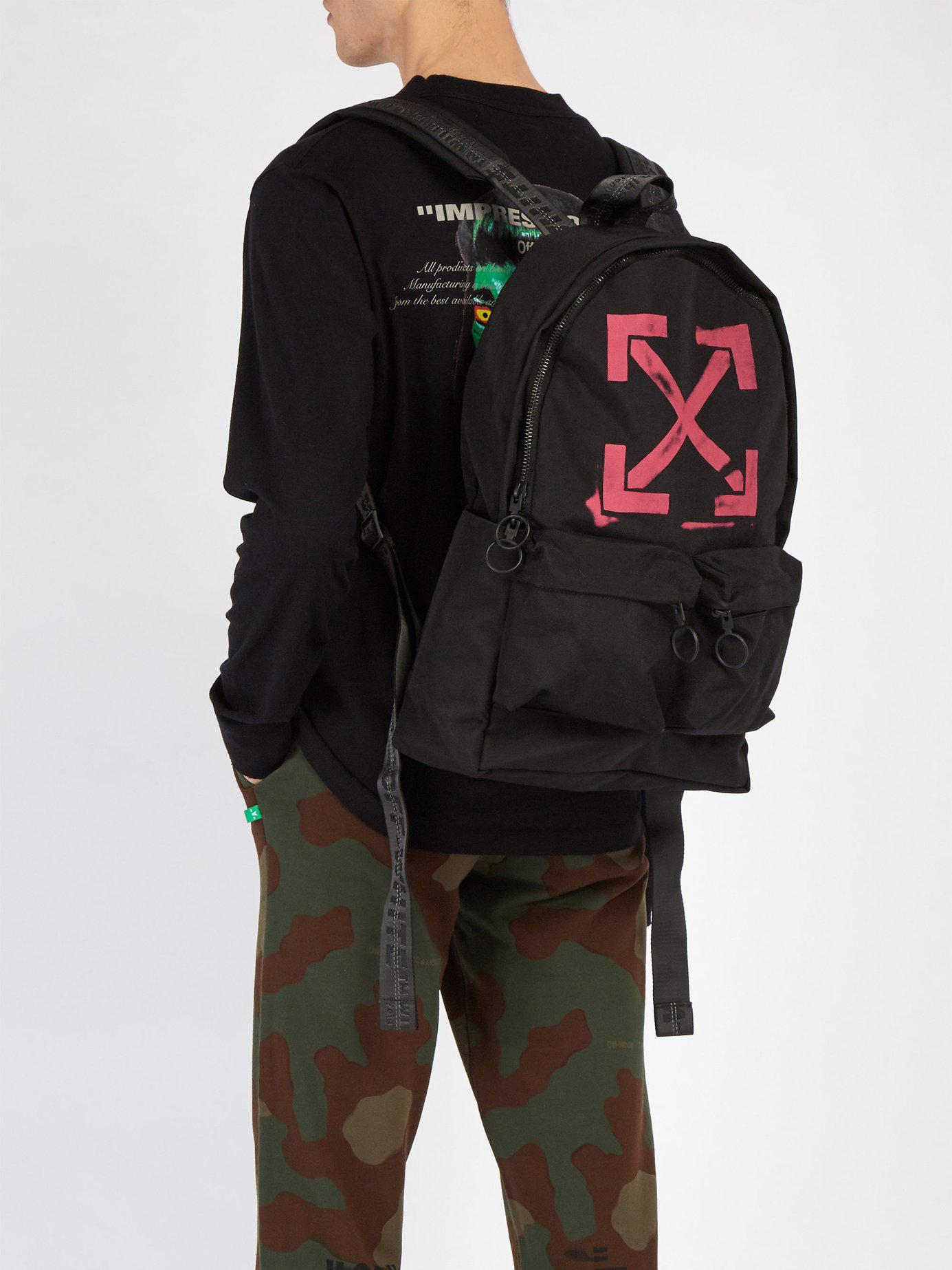 off white pink backpack