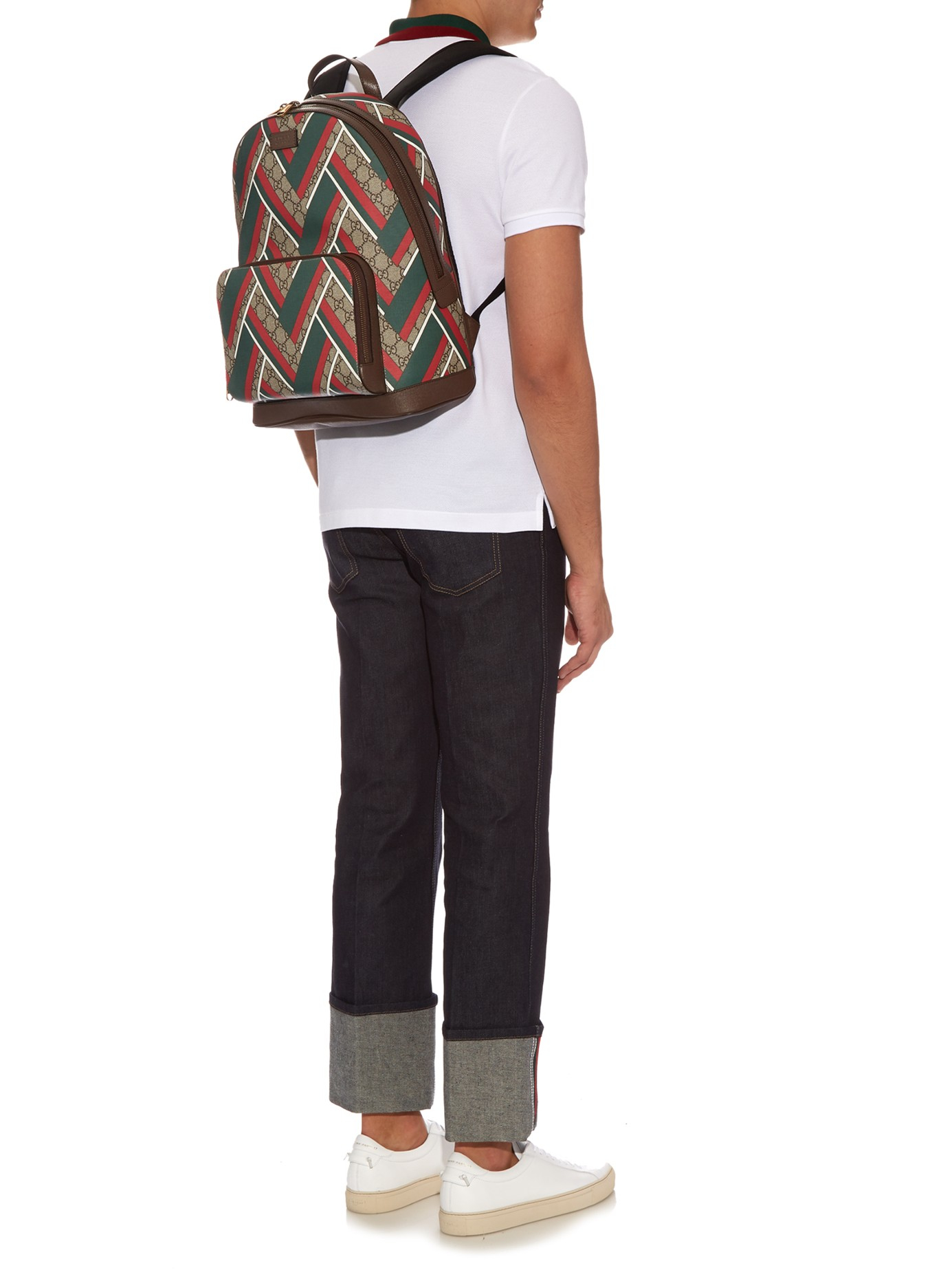 gucci chevron backpack