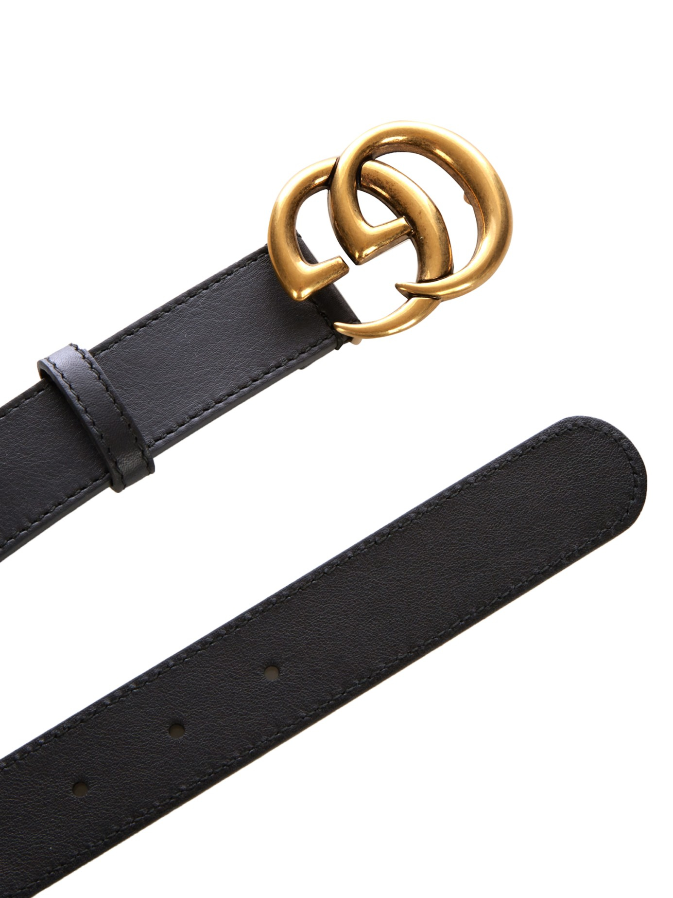 Gucci Gg-logo Leather 3cm Belt in Black Men - Lyst