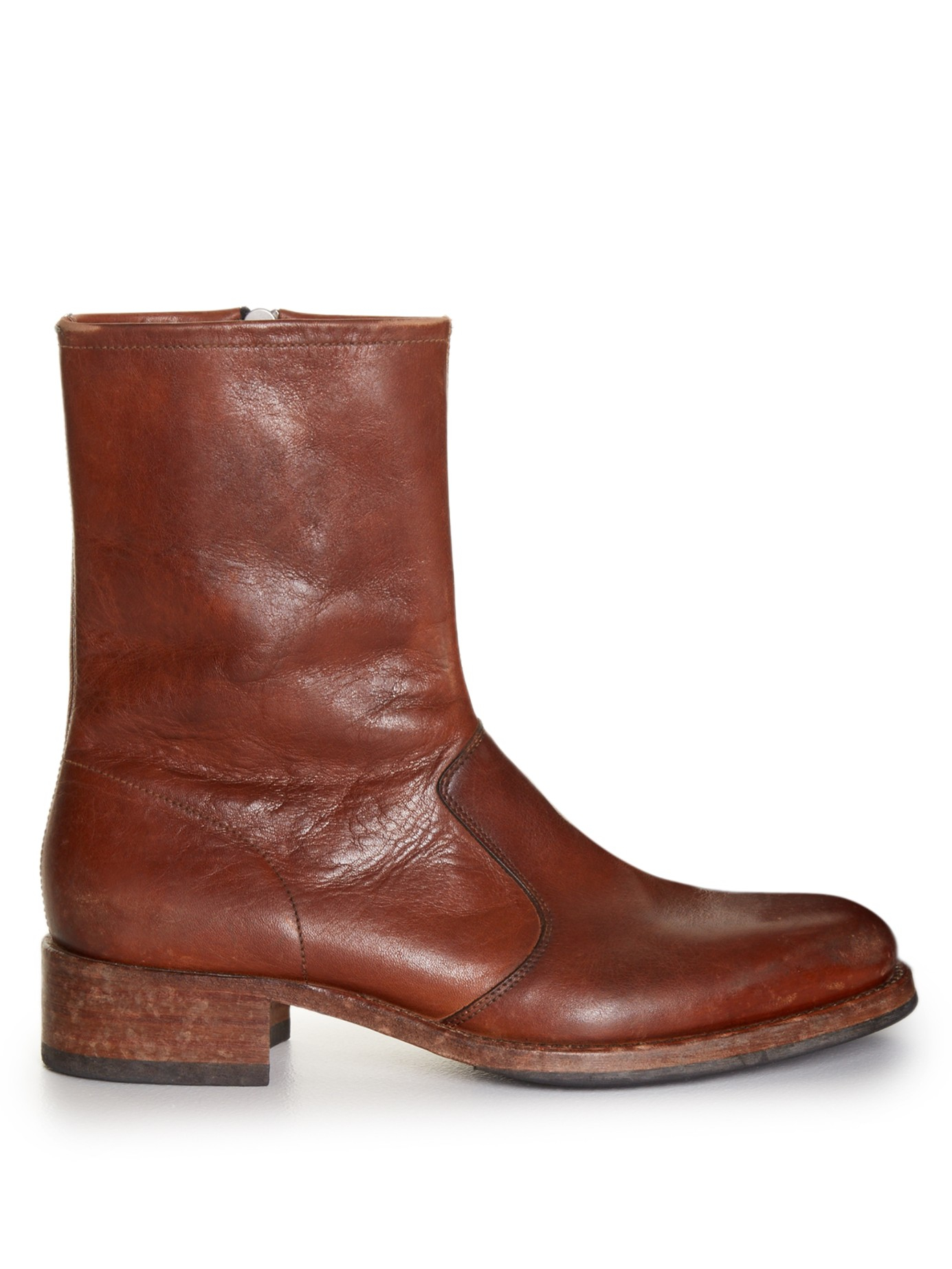 Maison Margiela Replica Tarnished Toe-cap Boots in Brown for Men | Lyst