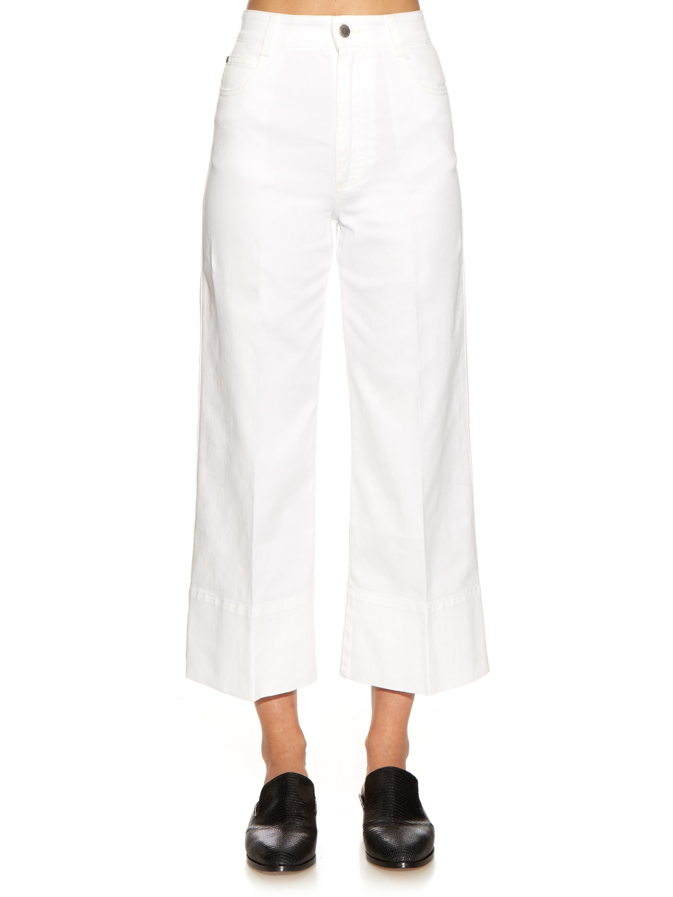 wide leg white jeans