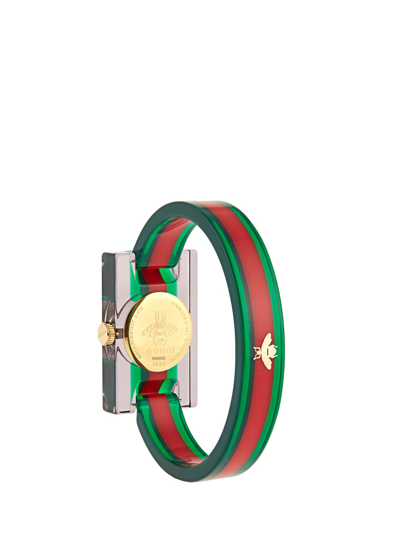 Gucci Vintage Web Plexiglass Watch | Lyst