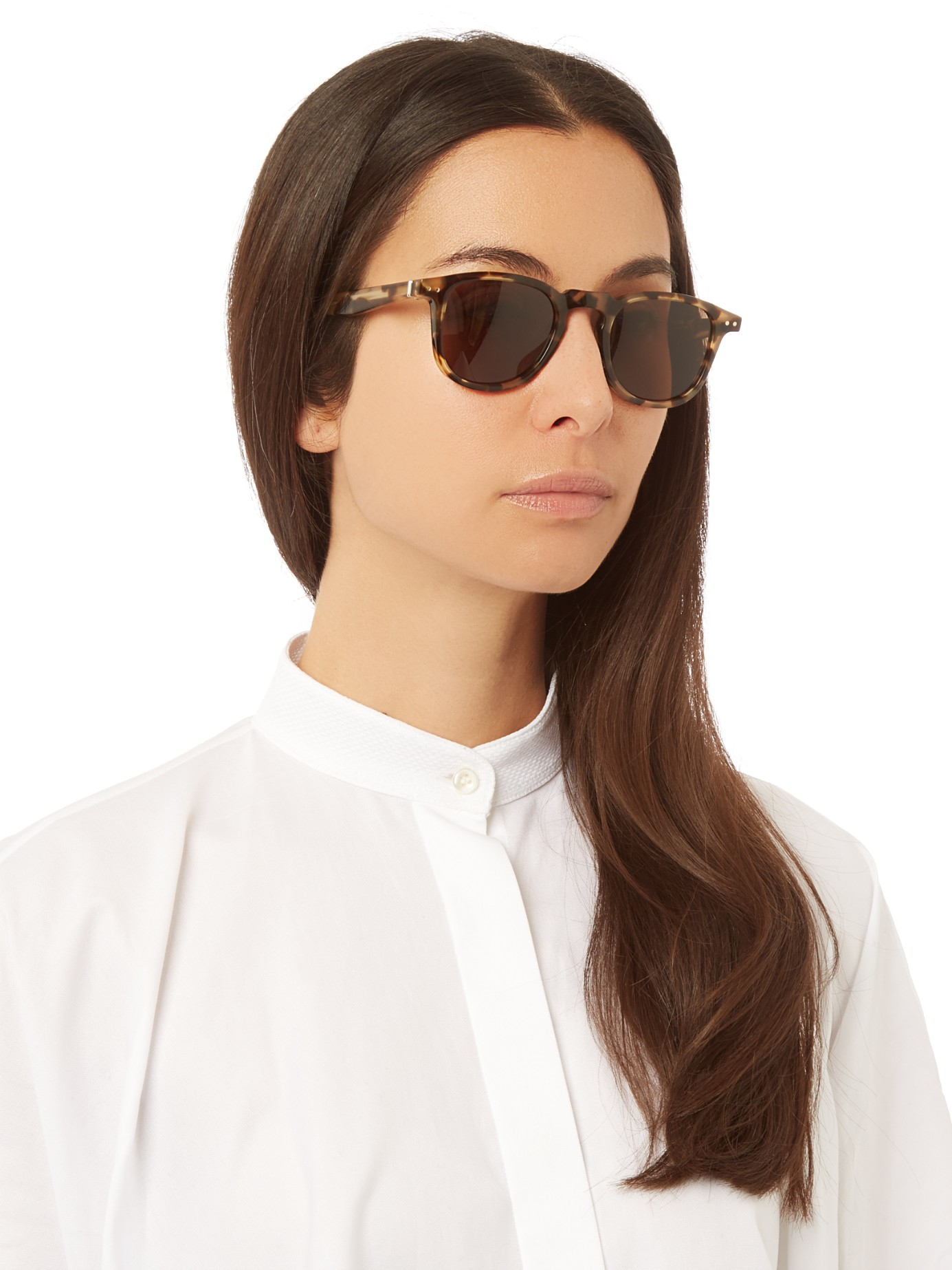 Celine Thin Freddy D-frame Sunglasses in Brown | Lyst