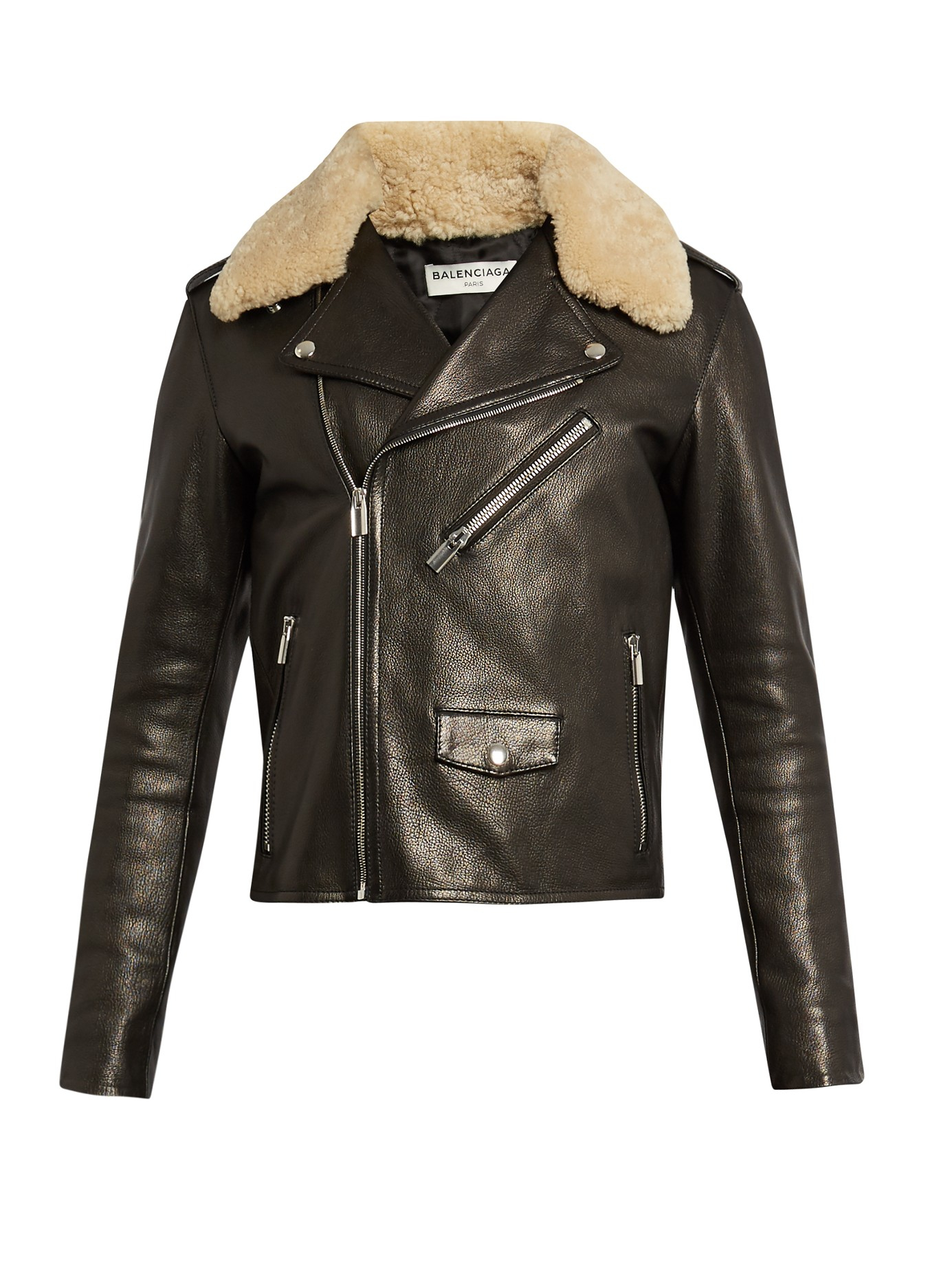 balenciaga shearling jacket mens