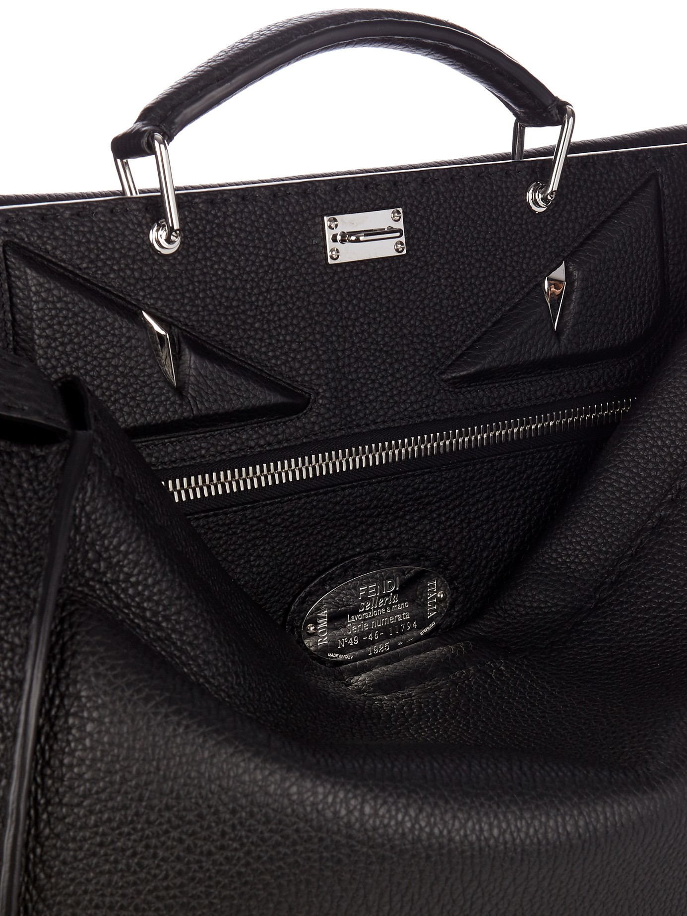 Fendi Selleria Bag Bugs Peekaboo Leather Weekend Bag in Black for Men | Lyst