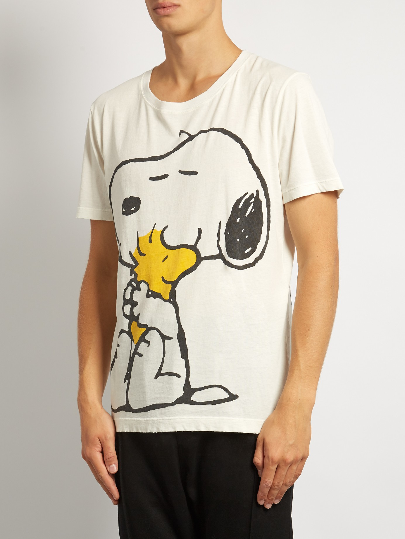 Gucci Snoopy And Woodstock-print Cotton T-shirt for Men | Lyst