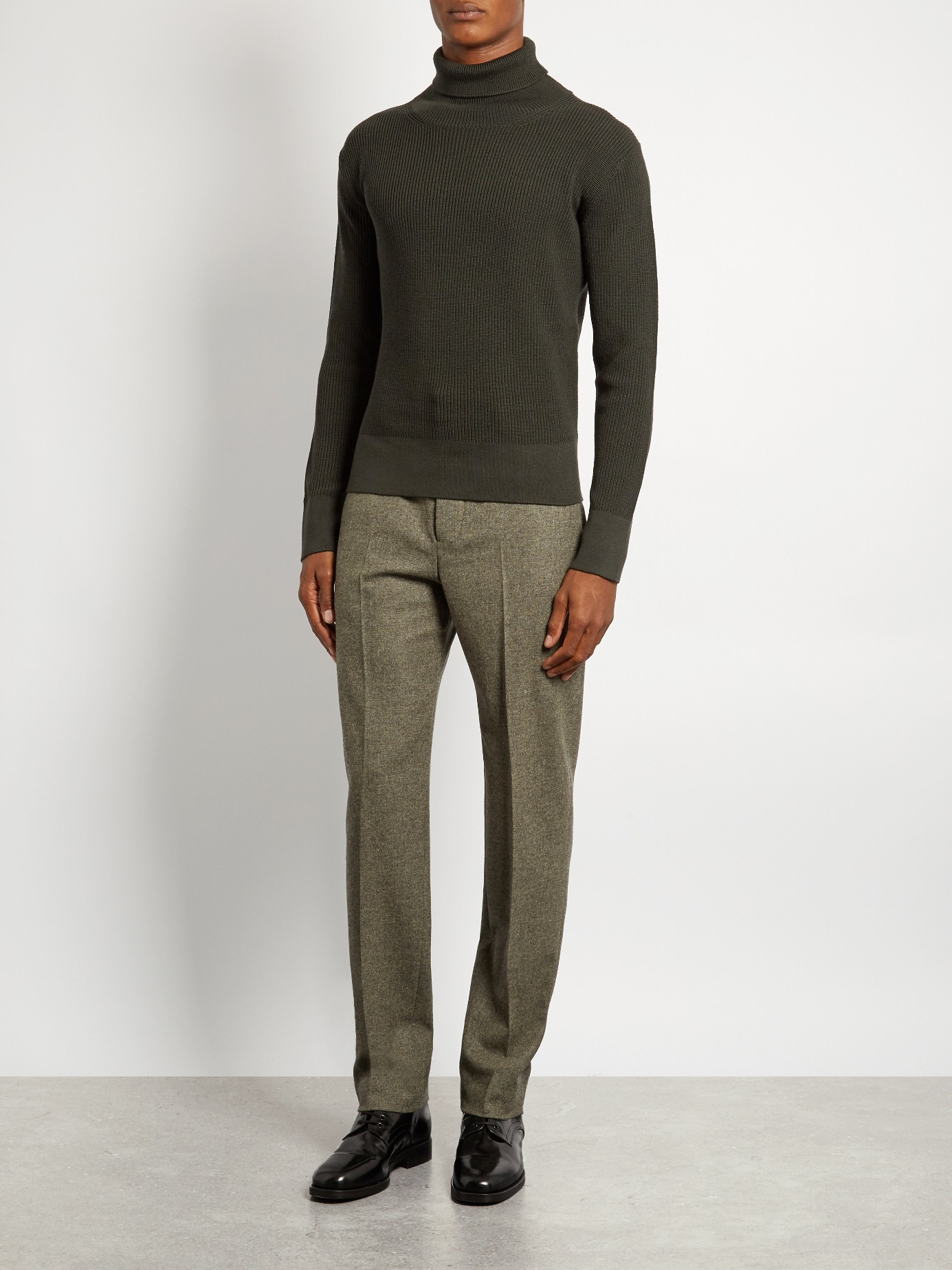 Lemaire Rollneck Wool Sweater in Grey (Gray) for Men Lyst