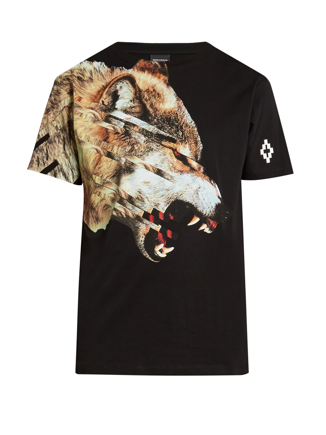 Decode radiator Stolpe Marcelo Burlon Cotton Cruces Wolf-print T-shirt in Black for Men - Lyst