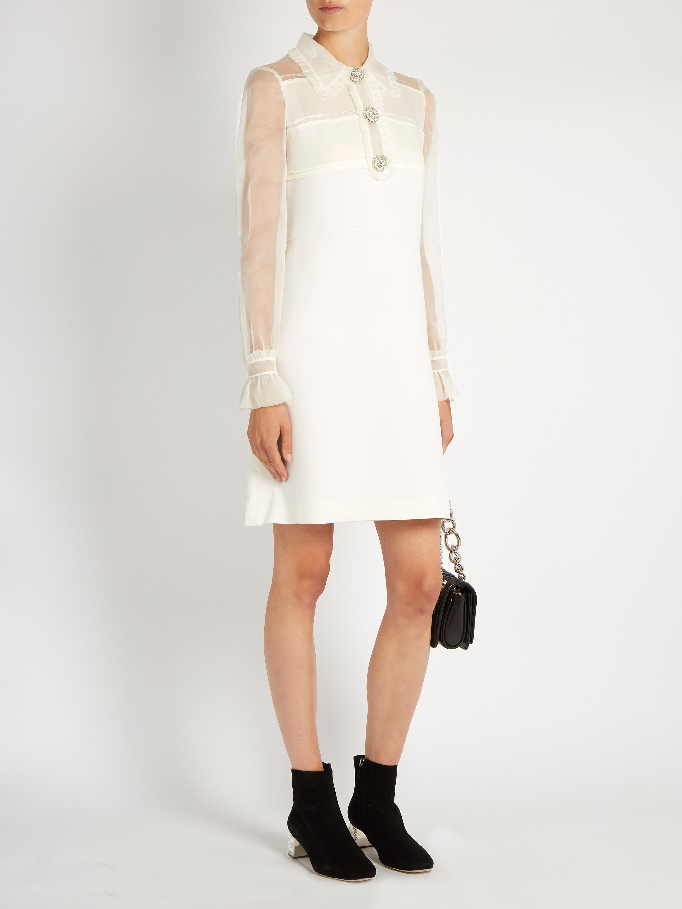 Miu Miu Crystal-embellished Heel Suede 