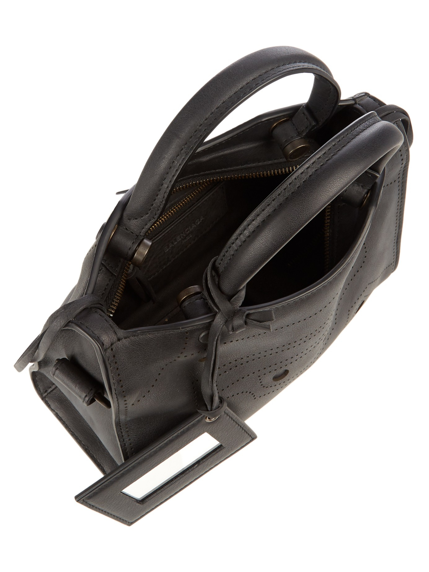 Balenciaga Blackout City Mini Leather Cross-body Bag | Lyst
