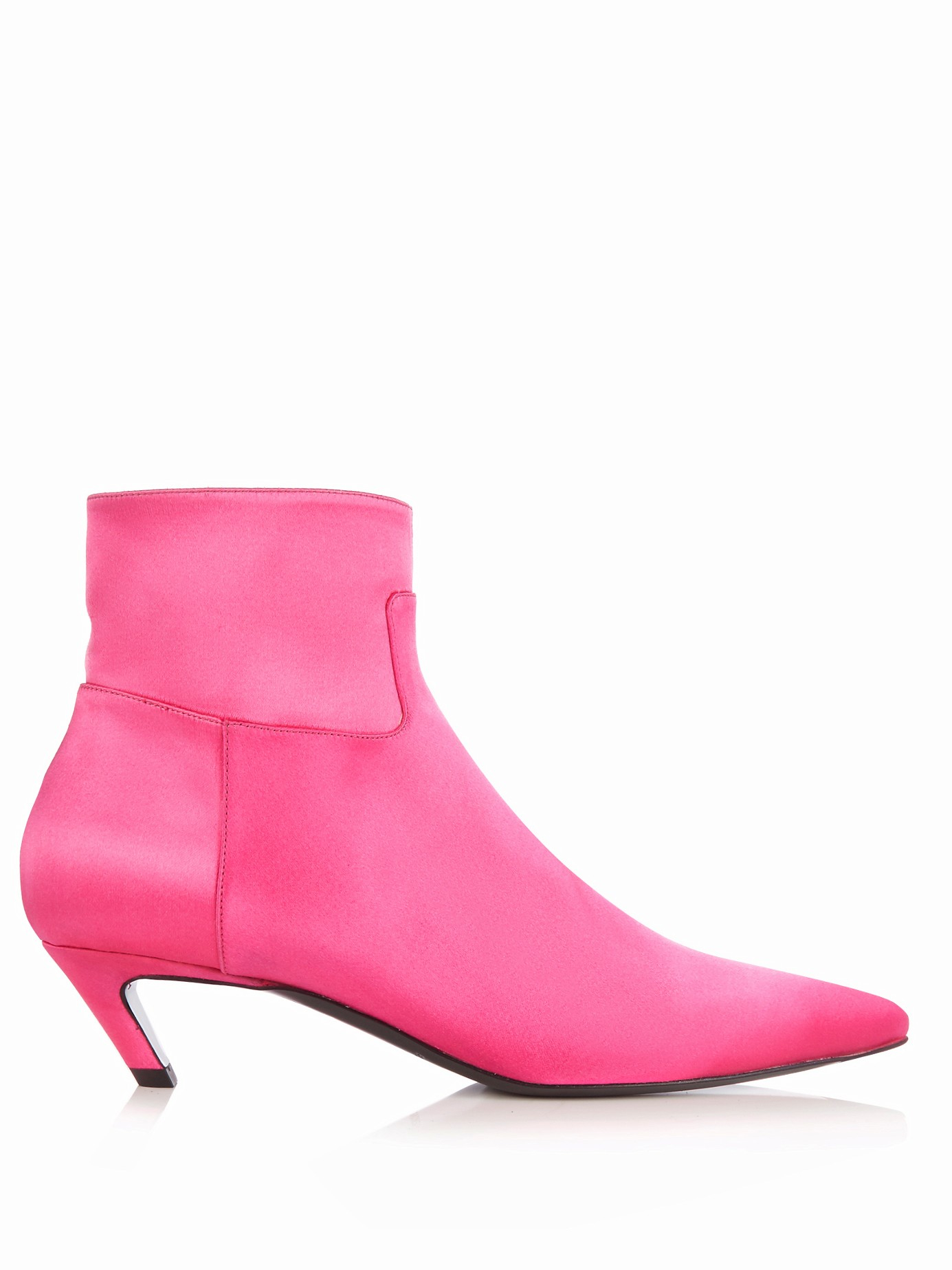 Lyst - Balenciaga Satin Ankle Boots in Pink