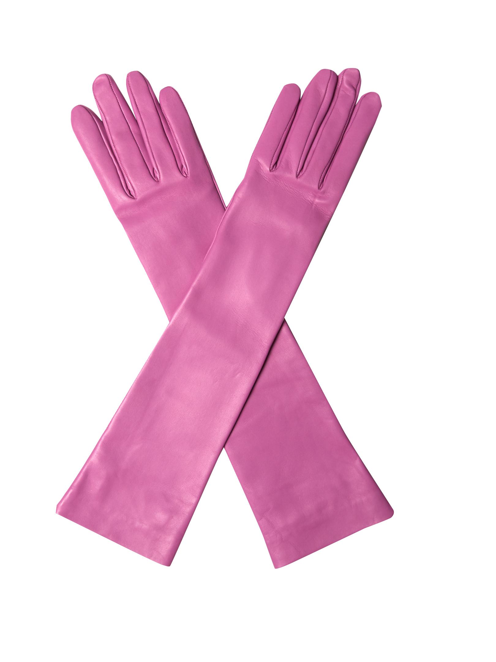 Gucci Elbowlength Leather Gloves in Pink Lyst