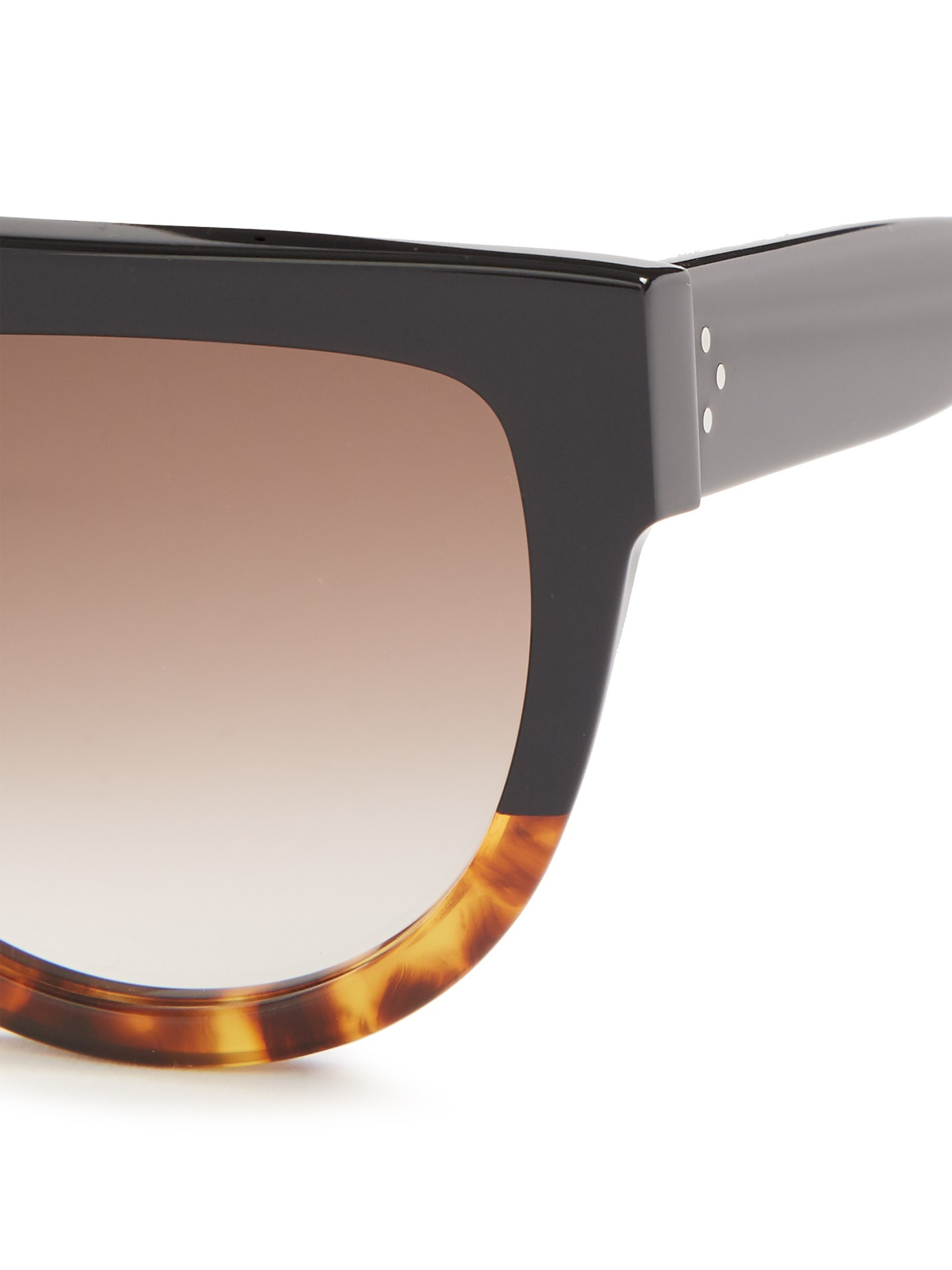 foran en anden Cordelia Celine D-frame Flat-top Sunglasses in Black | Lyst