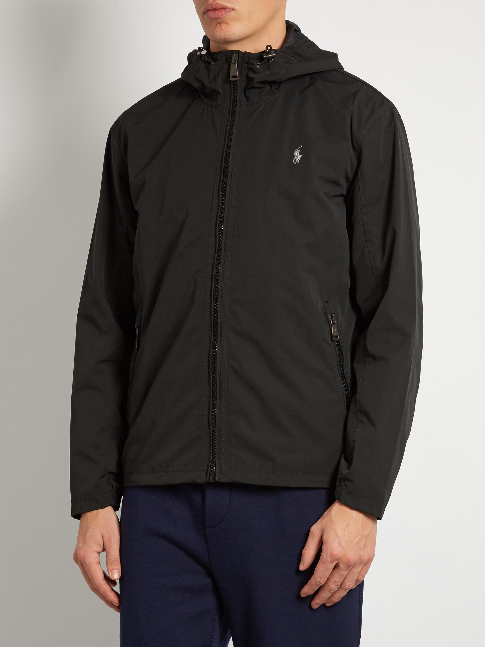Polo Ralph Lauren Water-resistant Nylon Hooded Jacket in Black for Men |  Lyst