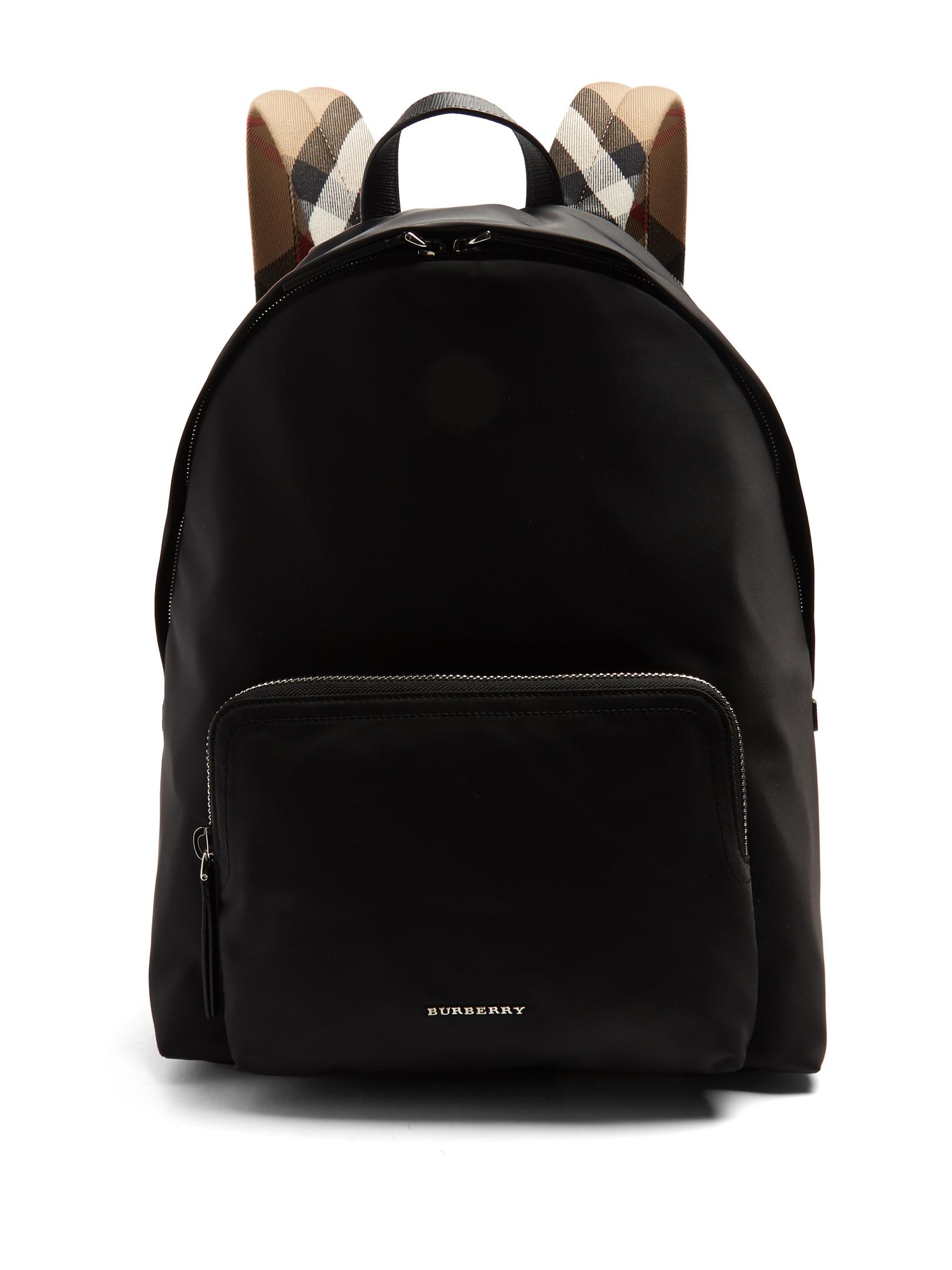 Burberry Abbeydale Nylon Backpack in Black for Men | Lyst
