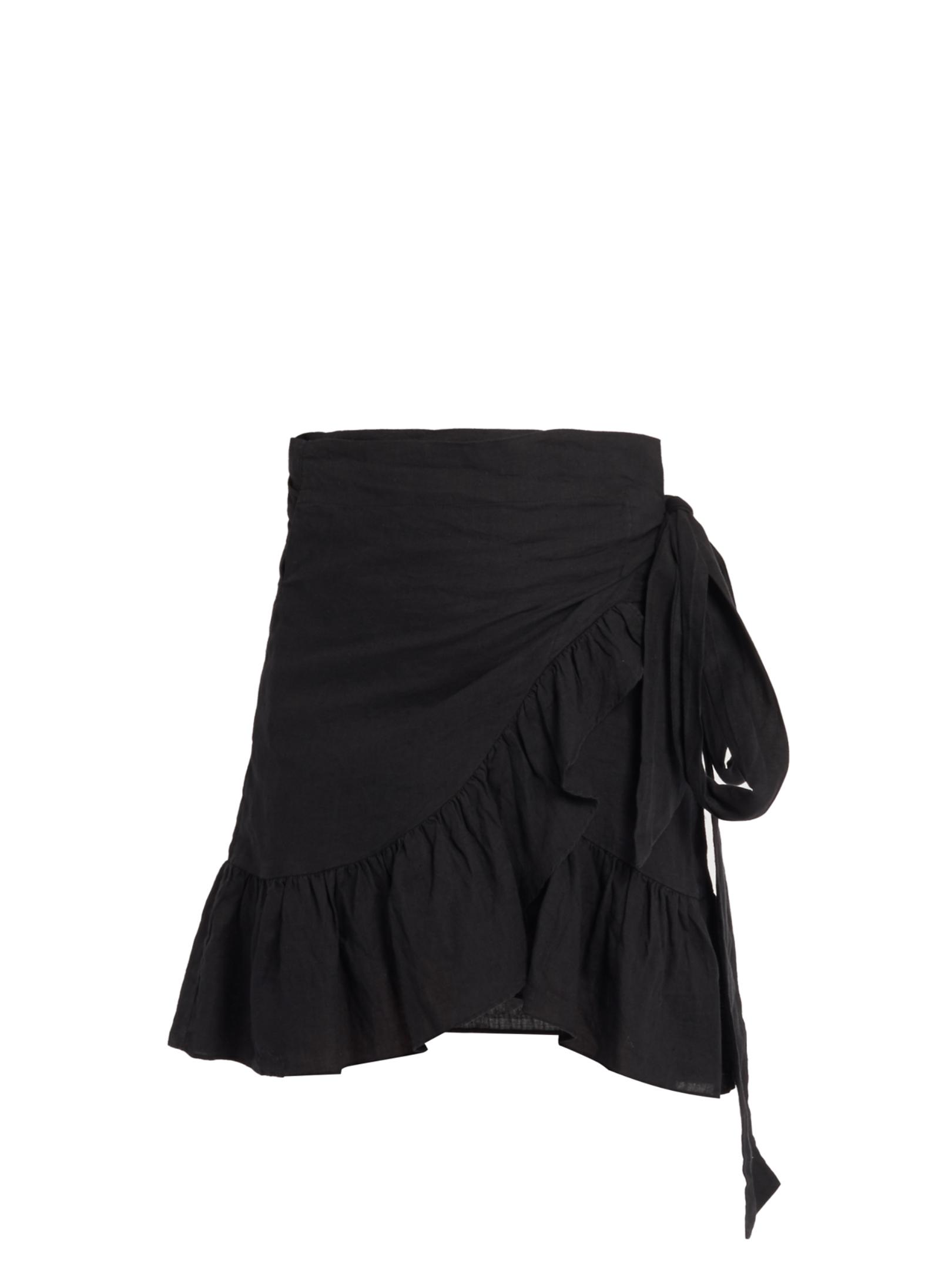 Étoile Isabel Marant Dempster Ruffled Mini Skirt in Black - Lyst
