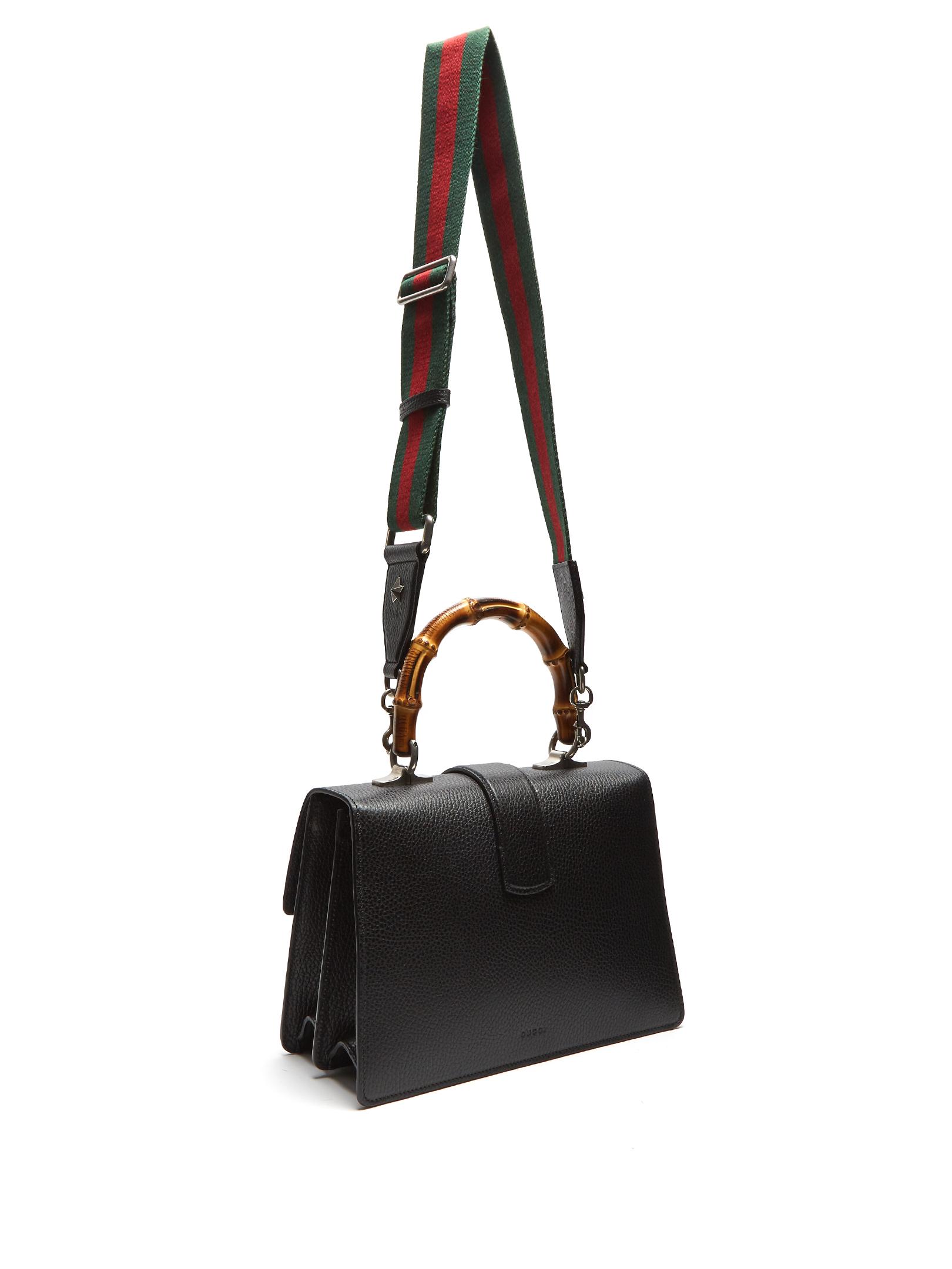 GUCCI Dionysus Medium Bamboo Web Top Handle Calfskin Leather Bag Red $3750  Strap