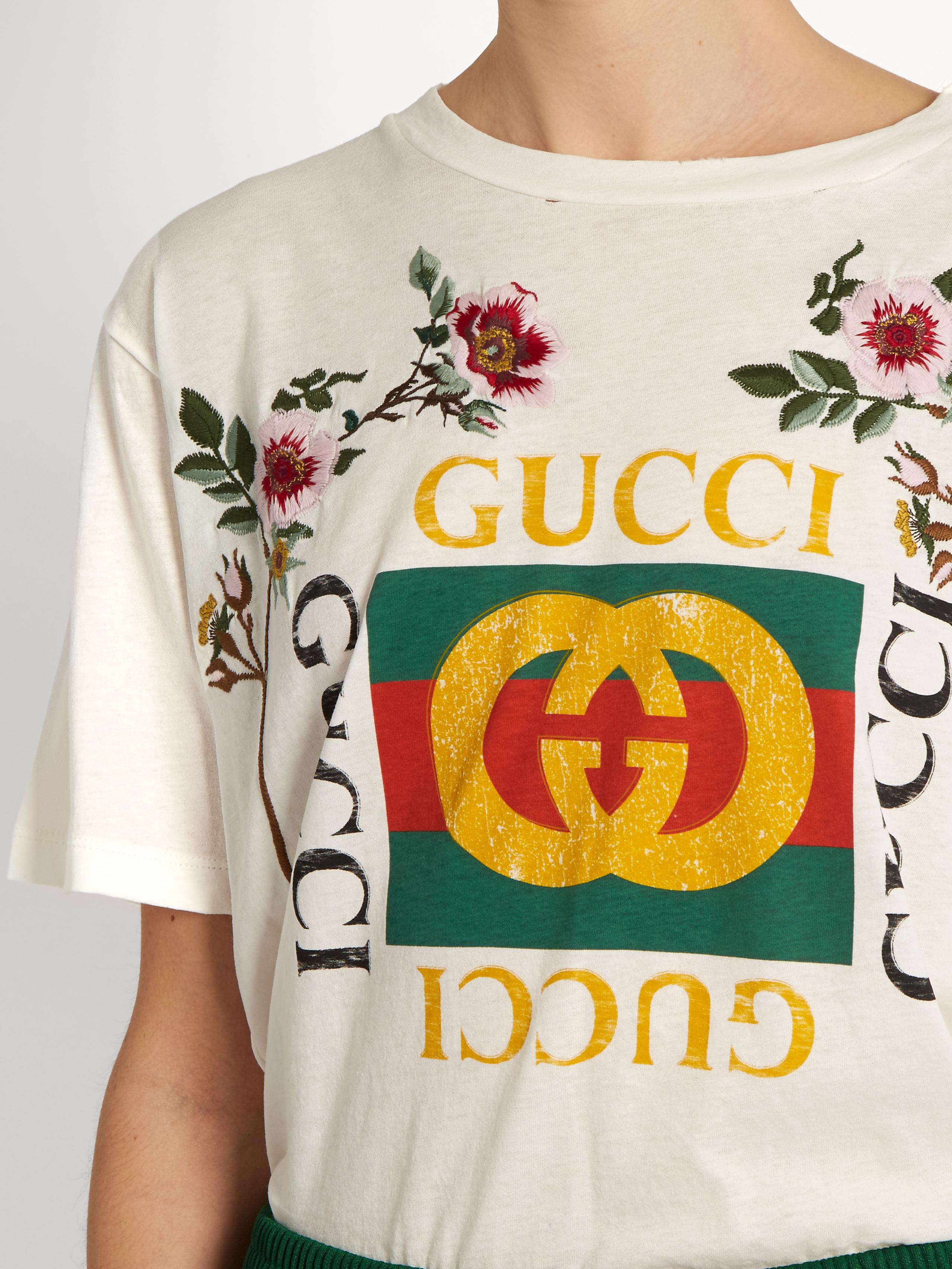 gucci embroidered t shirt