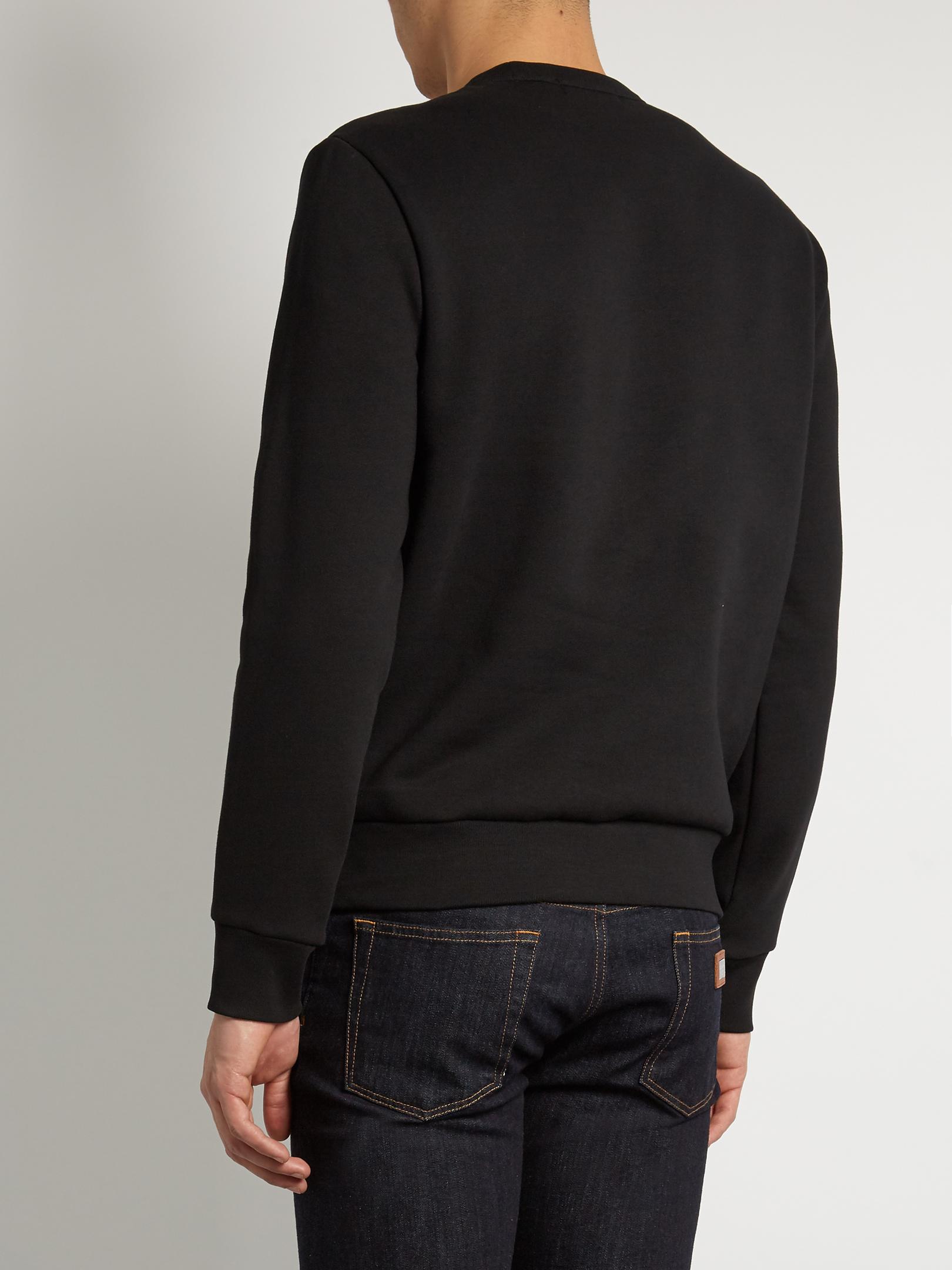 Burberry Equestrian Knight Cotton-blend Sweatshirt in Black for Men - Lyst