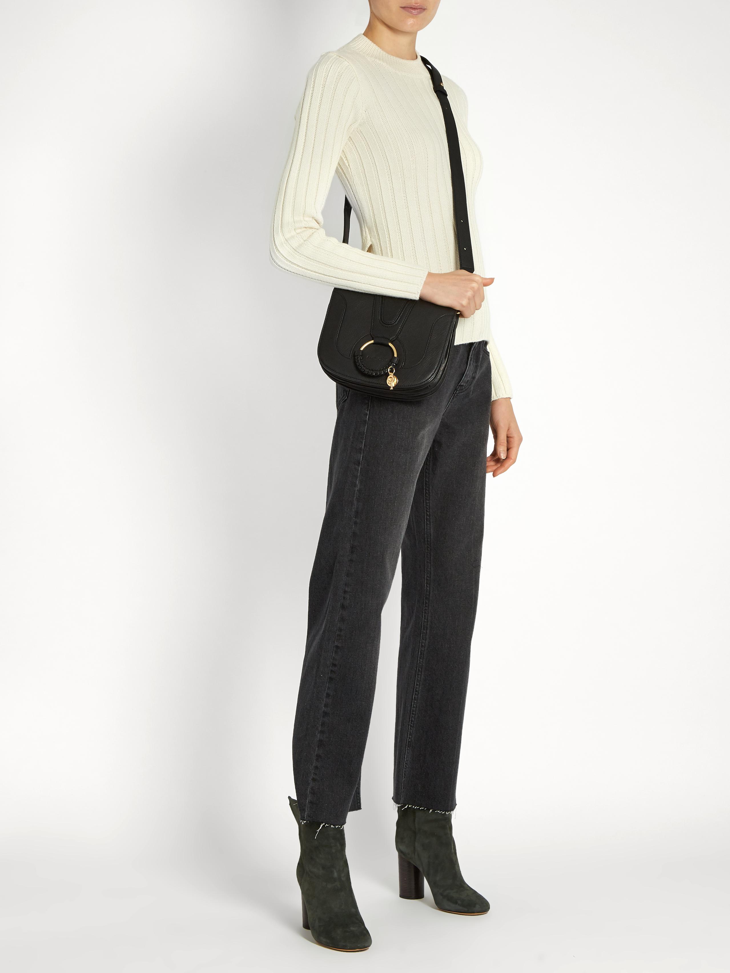 hana small leather crossbody bag