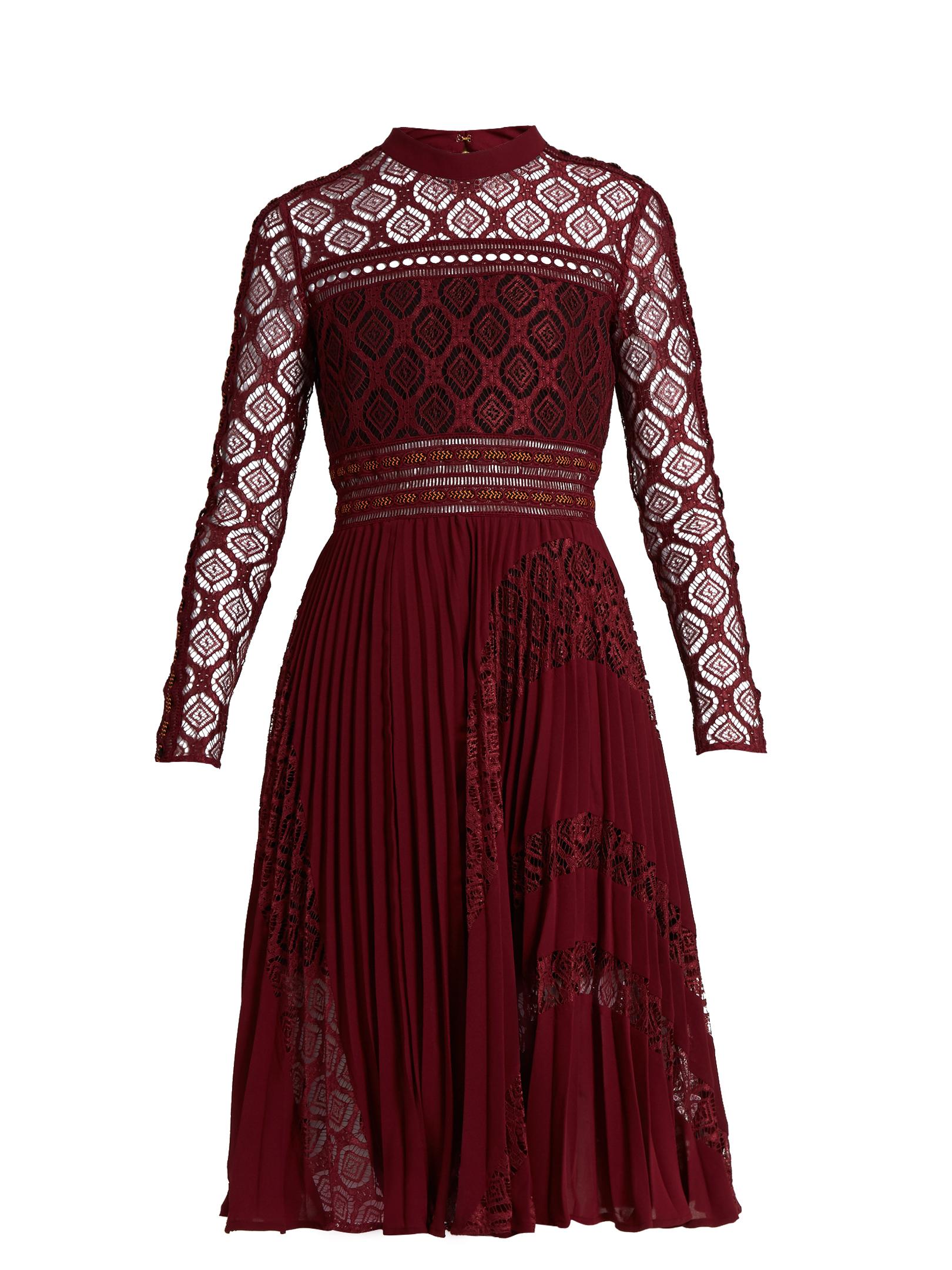 self portrait symm midi dress
