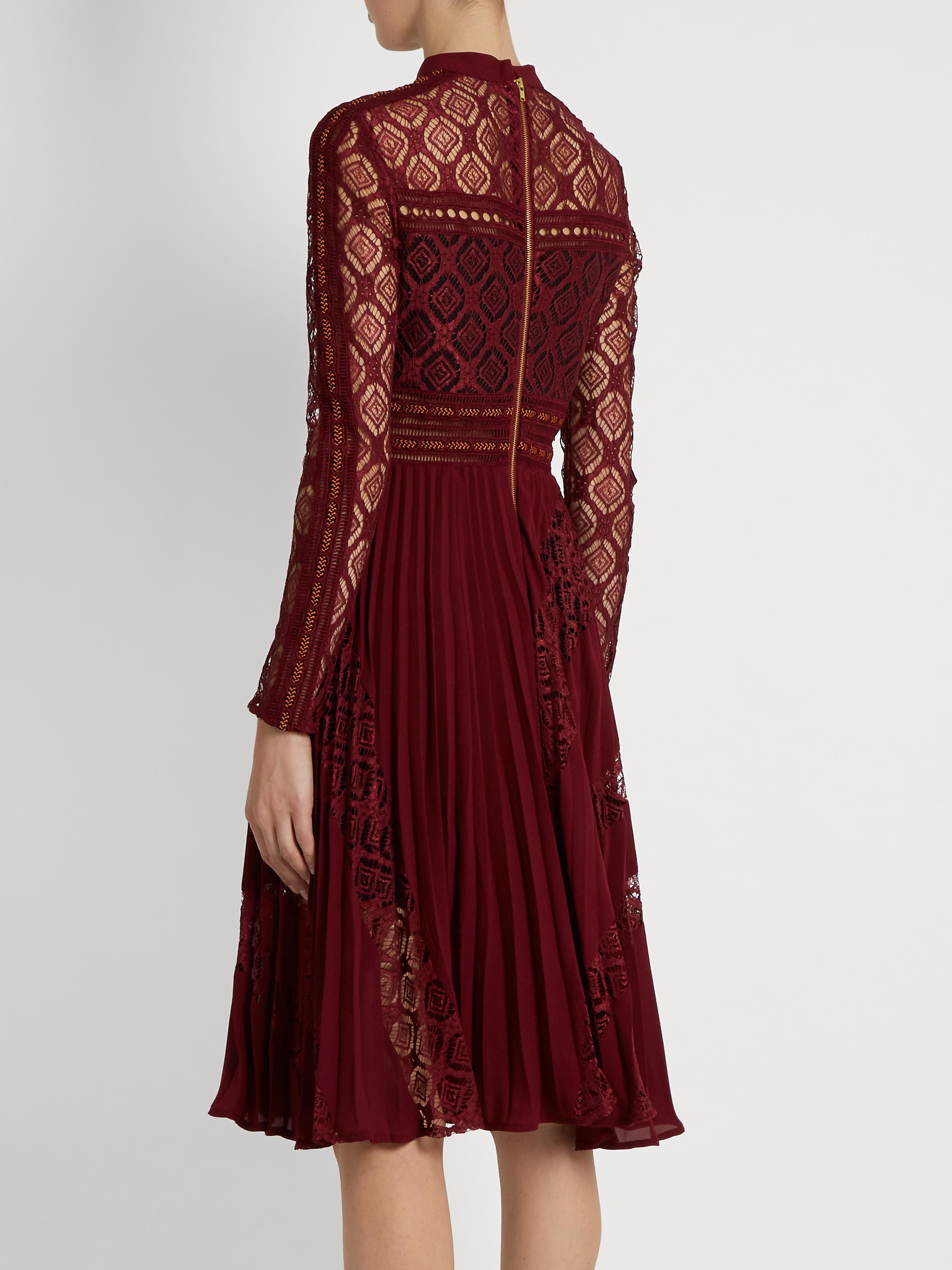 self portrait symm midi dress