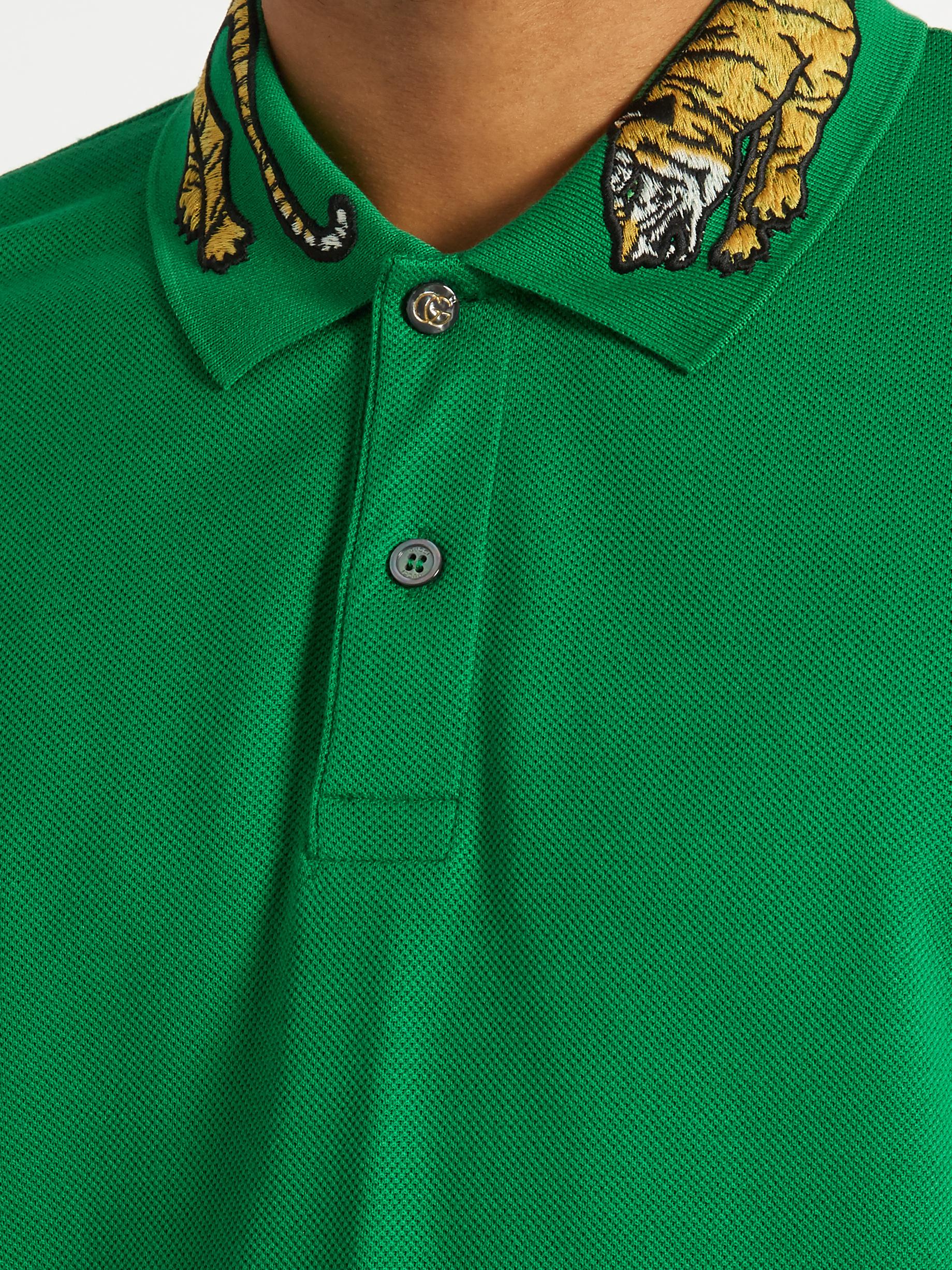 green gucci polo