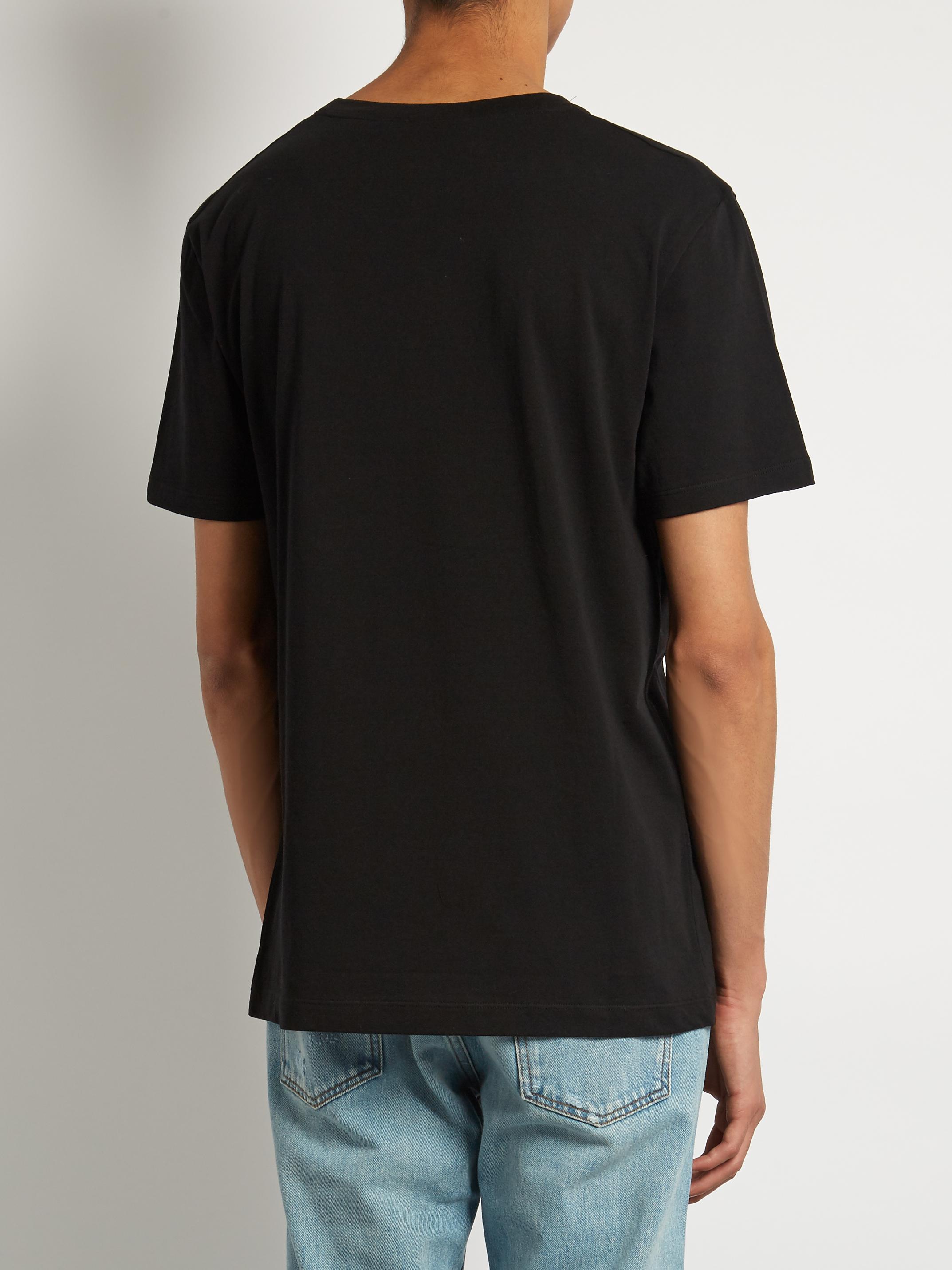 Lyst - Gucci Tiger Appliqué T-shirt in Black for Men