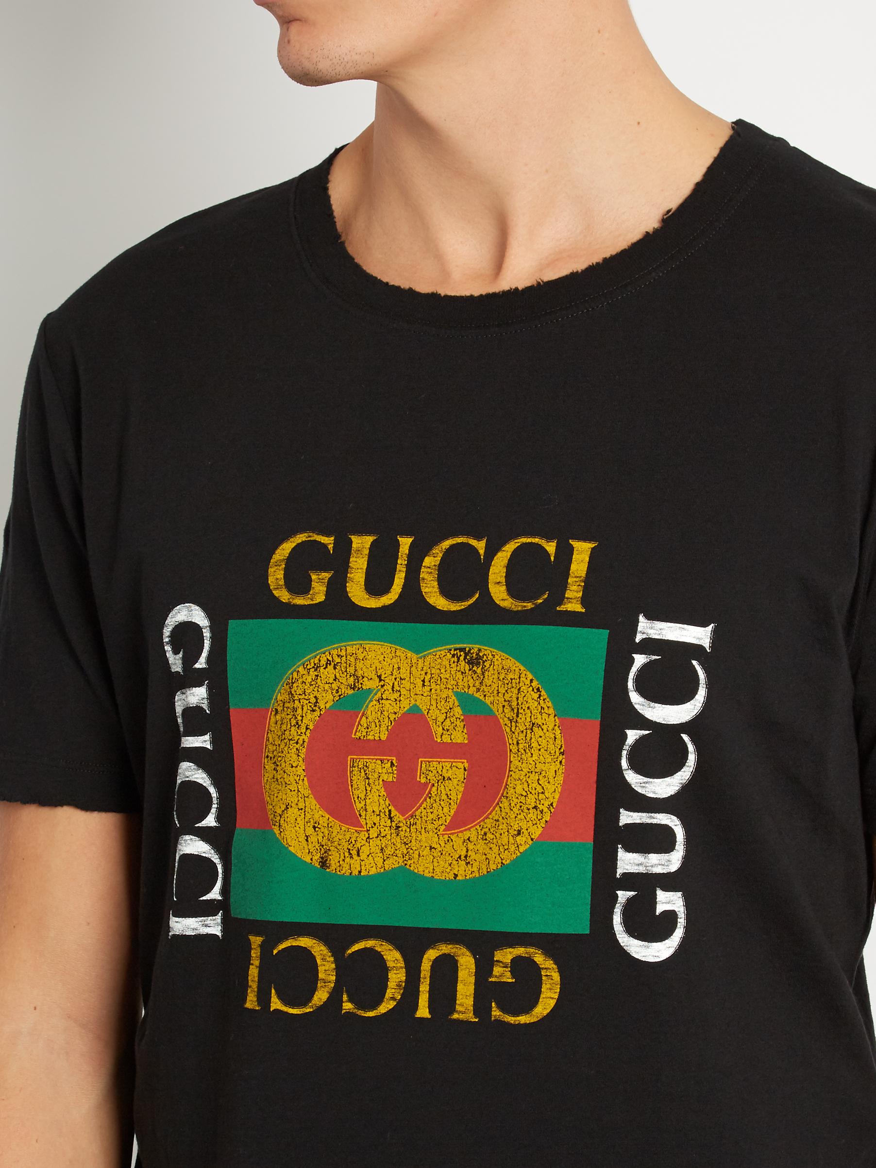 Gucci Print Tshirt in Black for Men Lyst