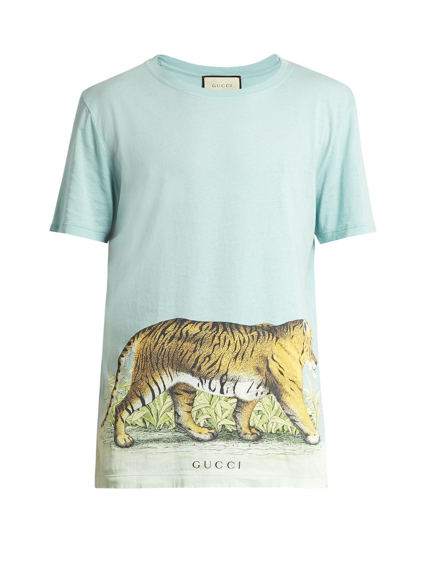 gucci tiger print shirt