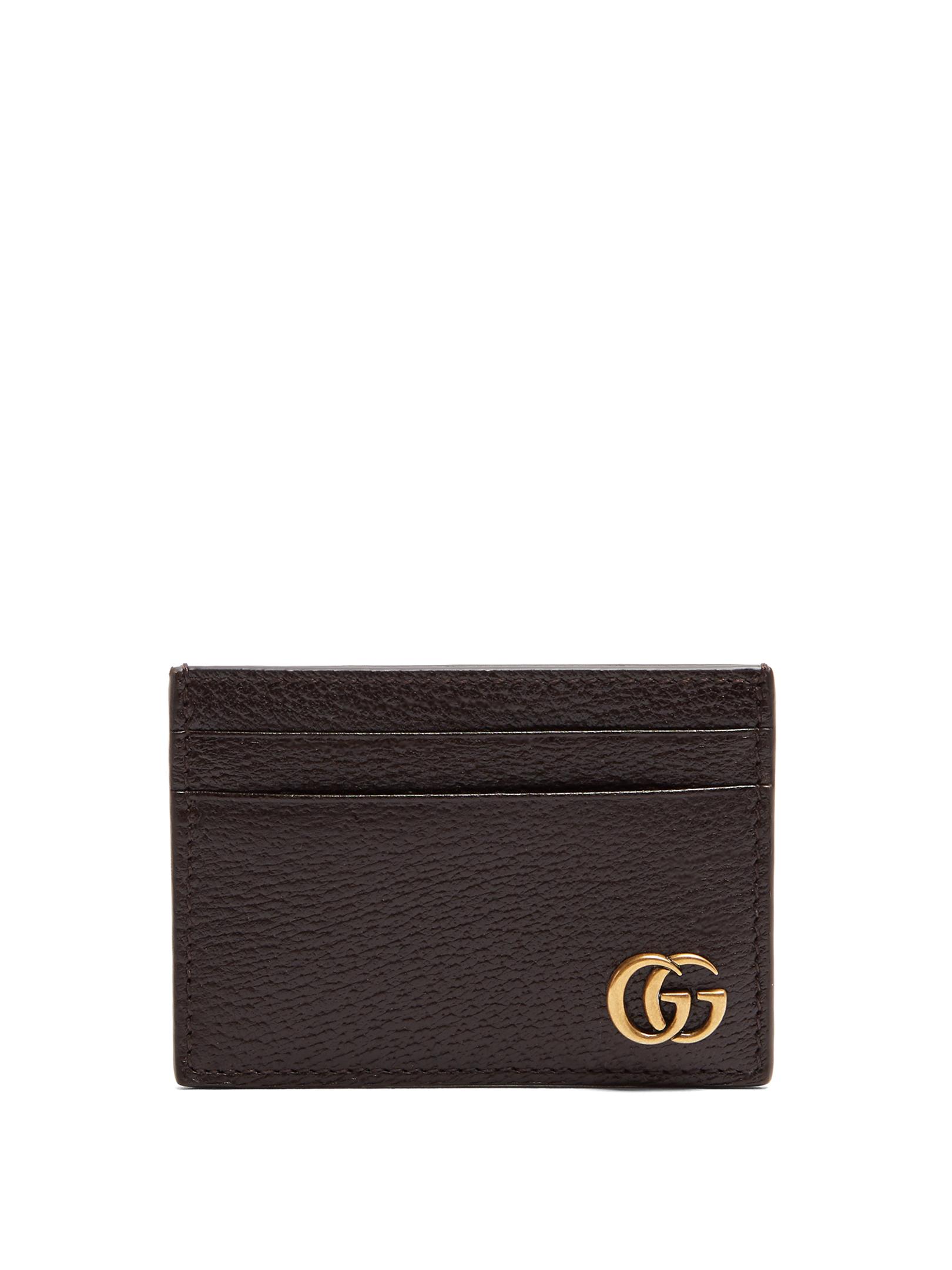 Gucci Marmont Leather Money-clip And Cardholder in Brown for Men
