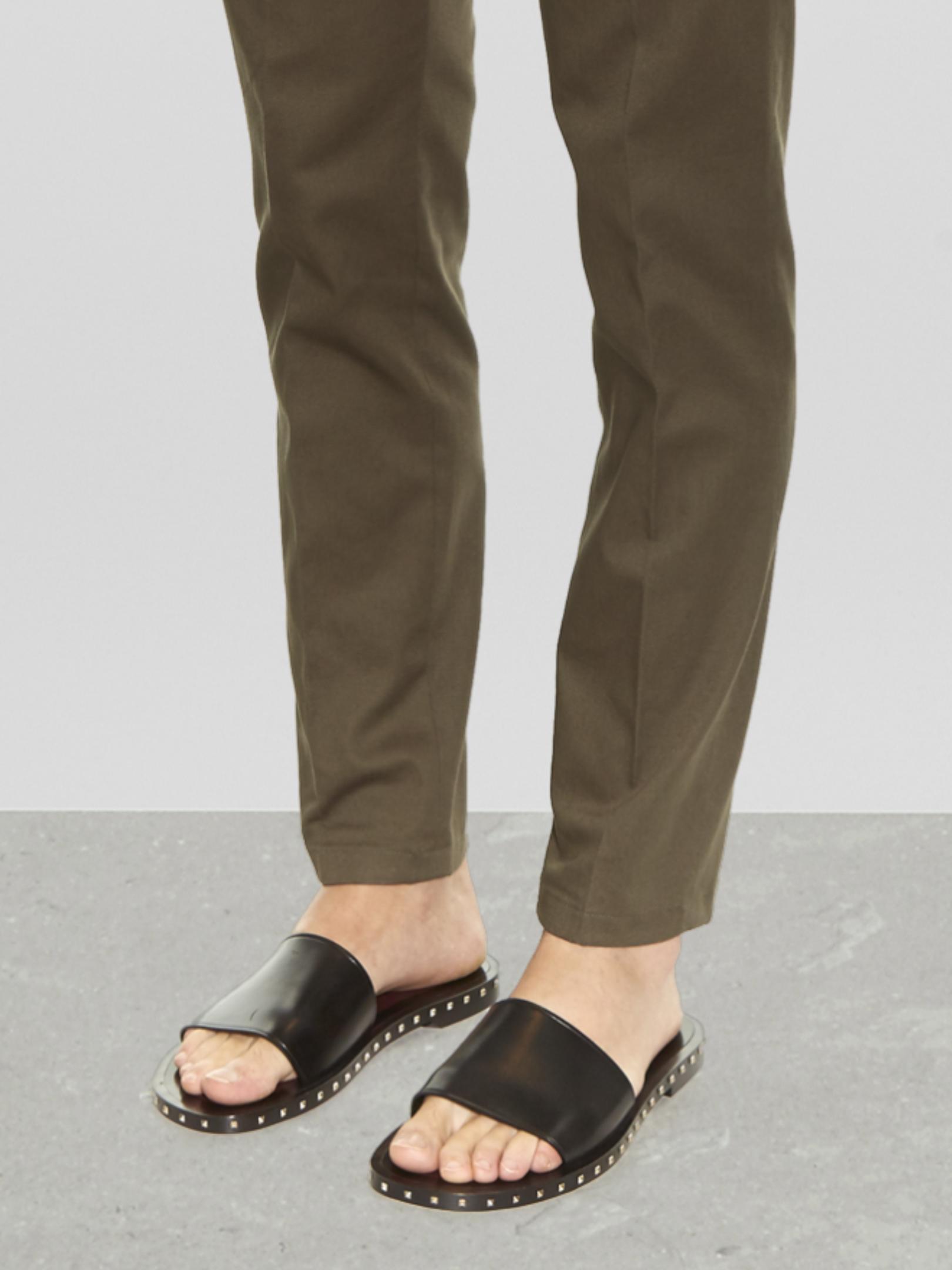 valentino leather slides