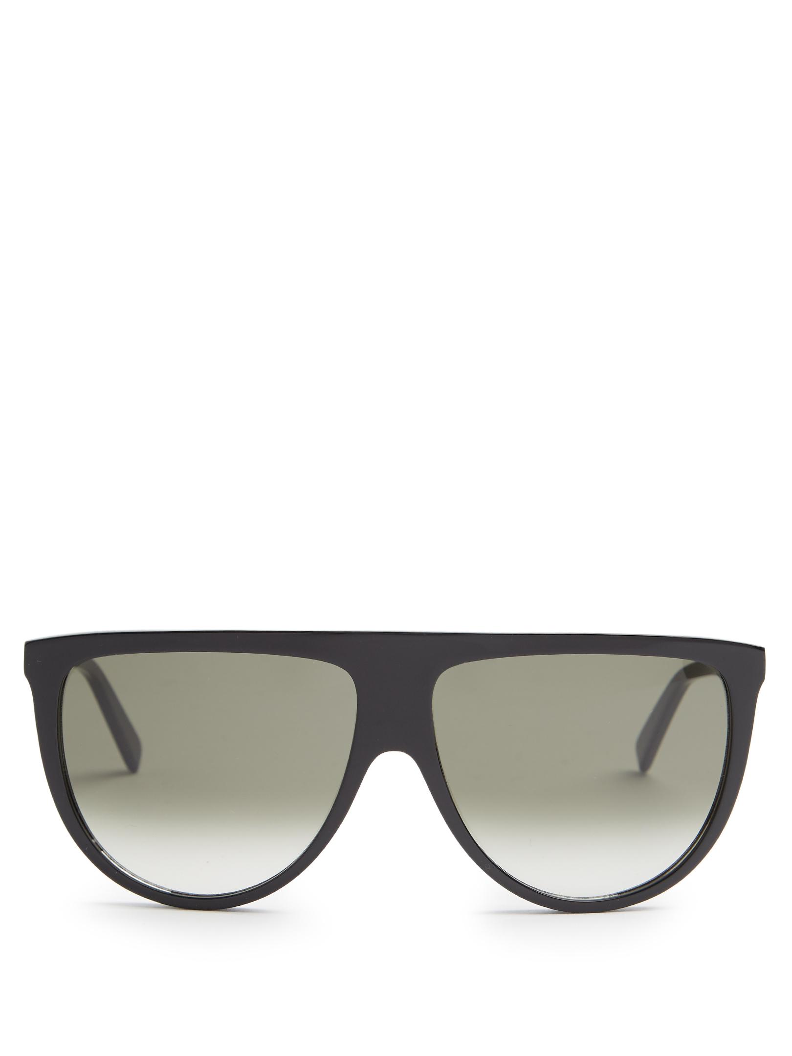 Dare klassekammerat Skaldet Celine Shadow Flat-top Sunglasses in Black | Lyst