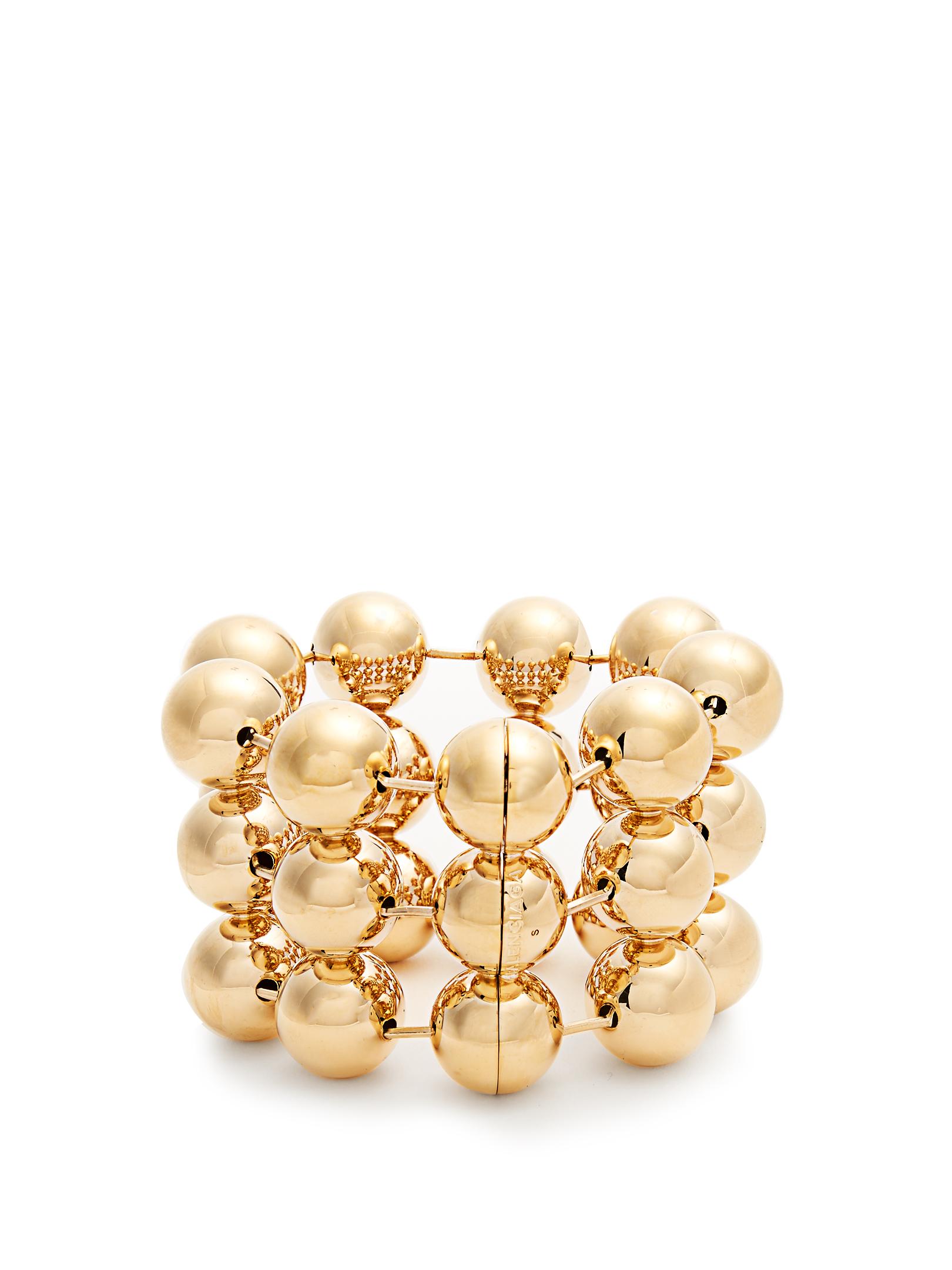 Balenciaga Triple Ball-bead Chain Bracelet in Gold (Metallic) - Lyst