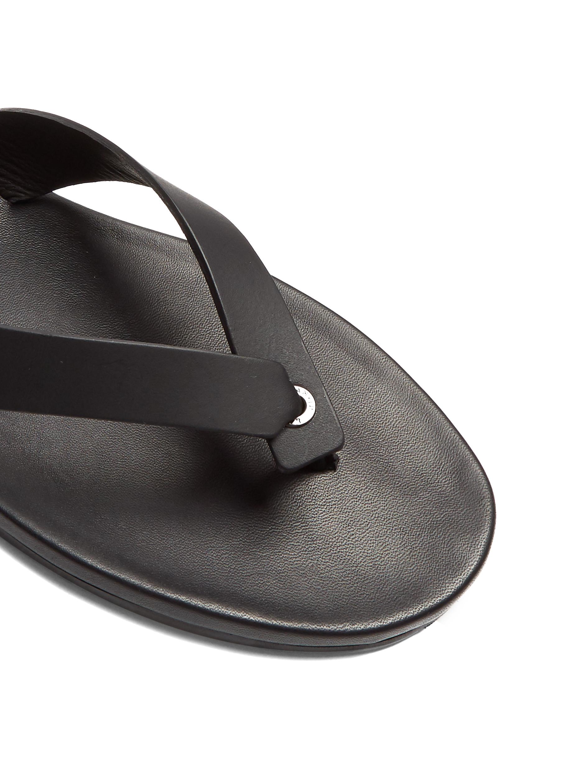 black flat flip flops