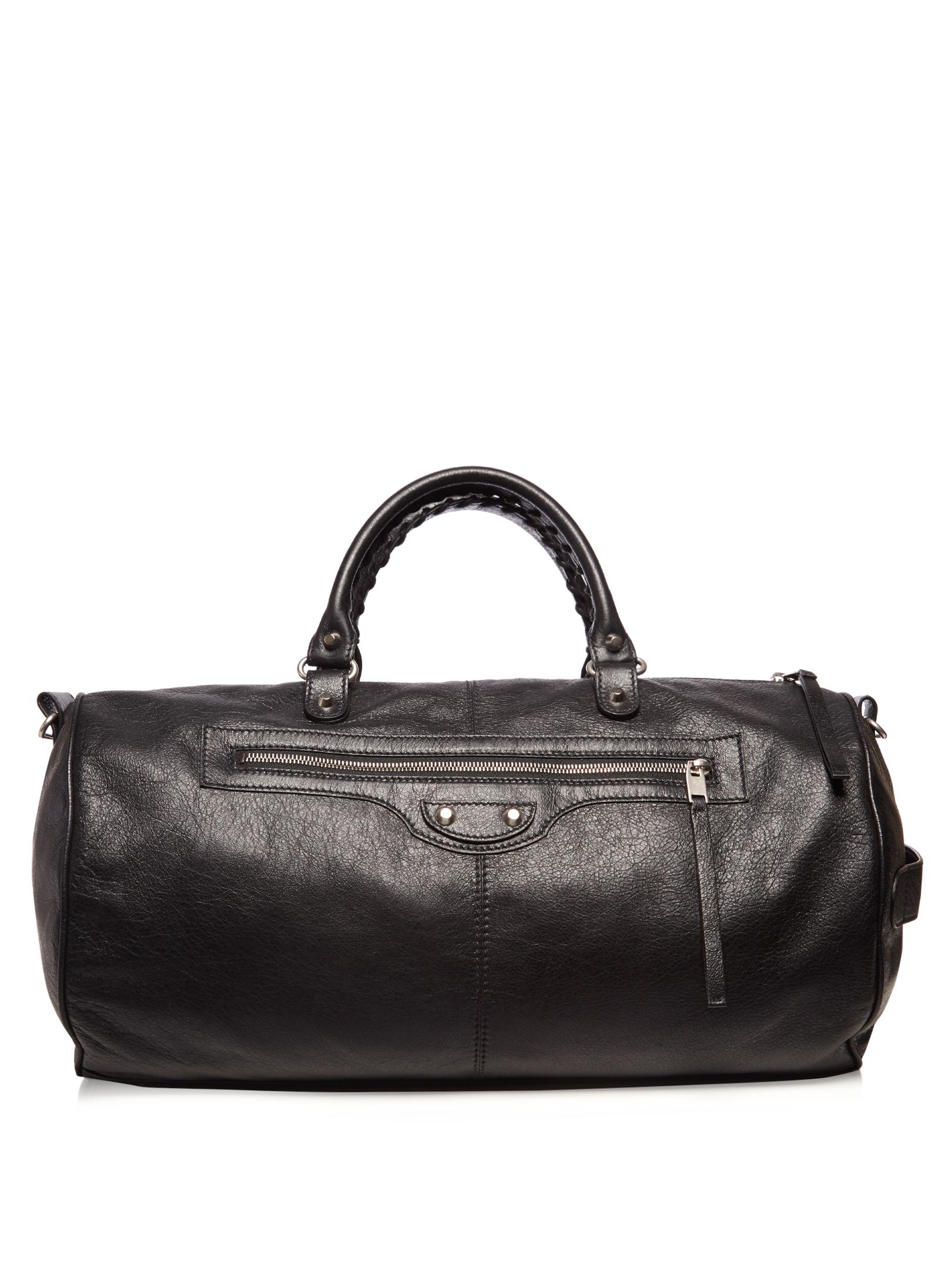 Balenciaga Arena Creased-leather Duffle Bag in Black for Men | Lyst