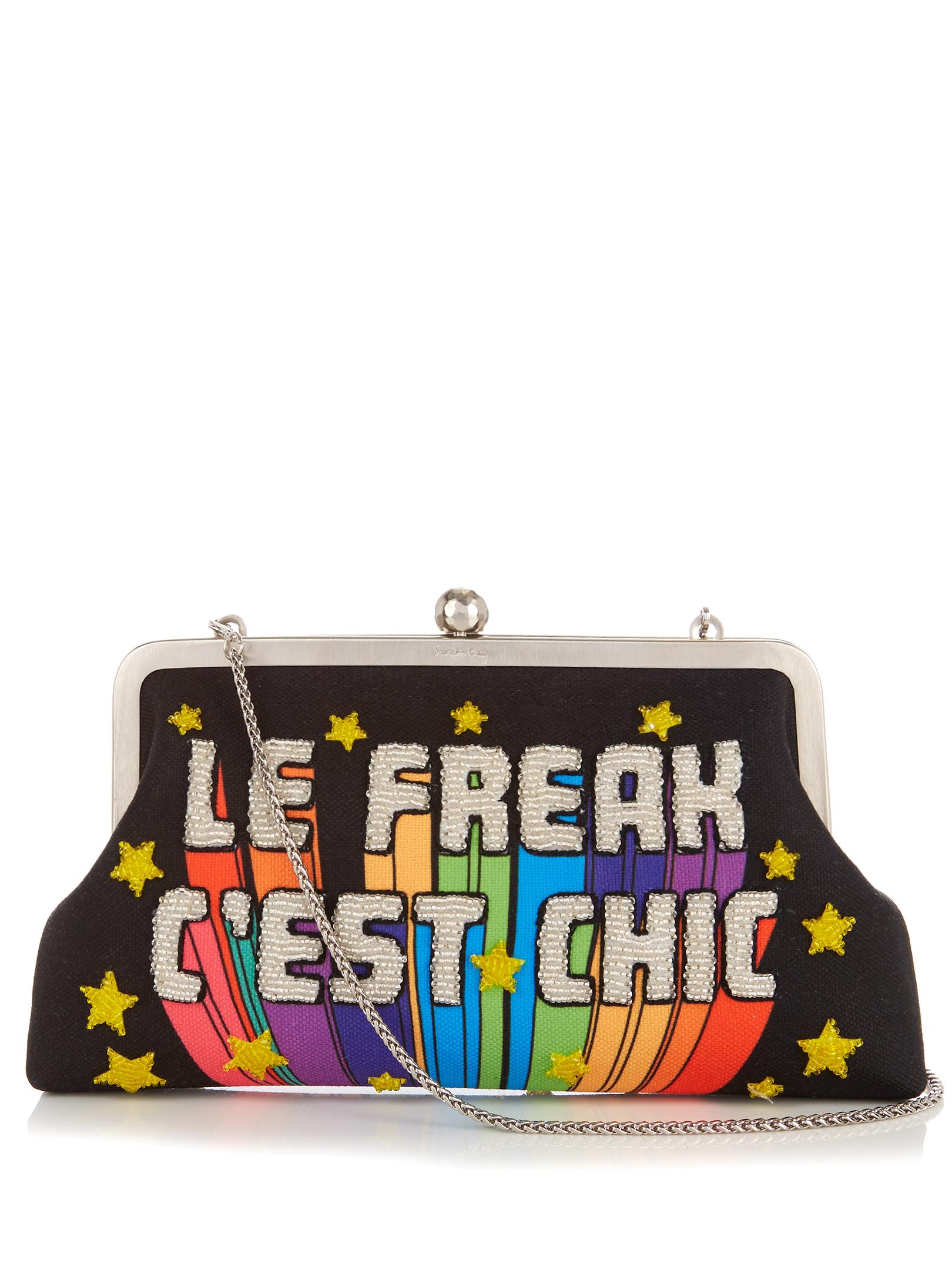 Sarah's Bag Le Freak C'est Chic Embellished Clutch