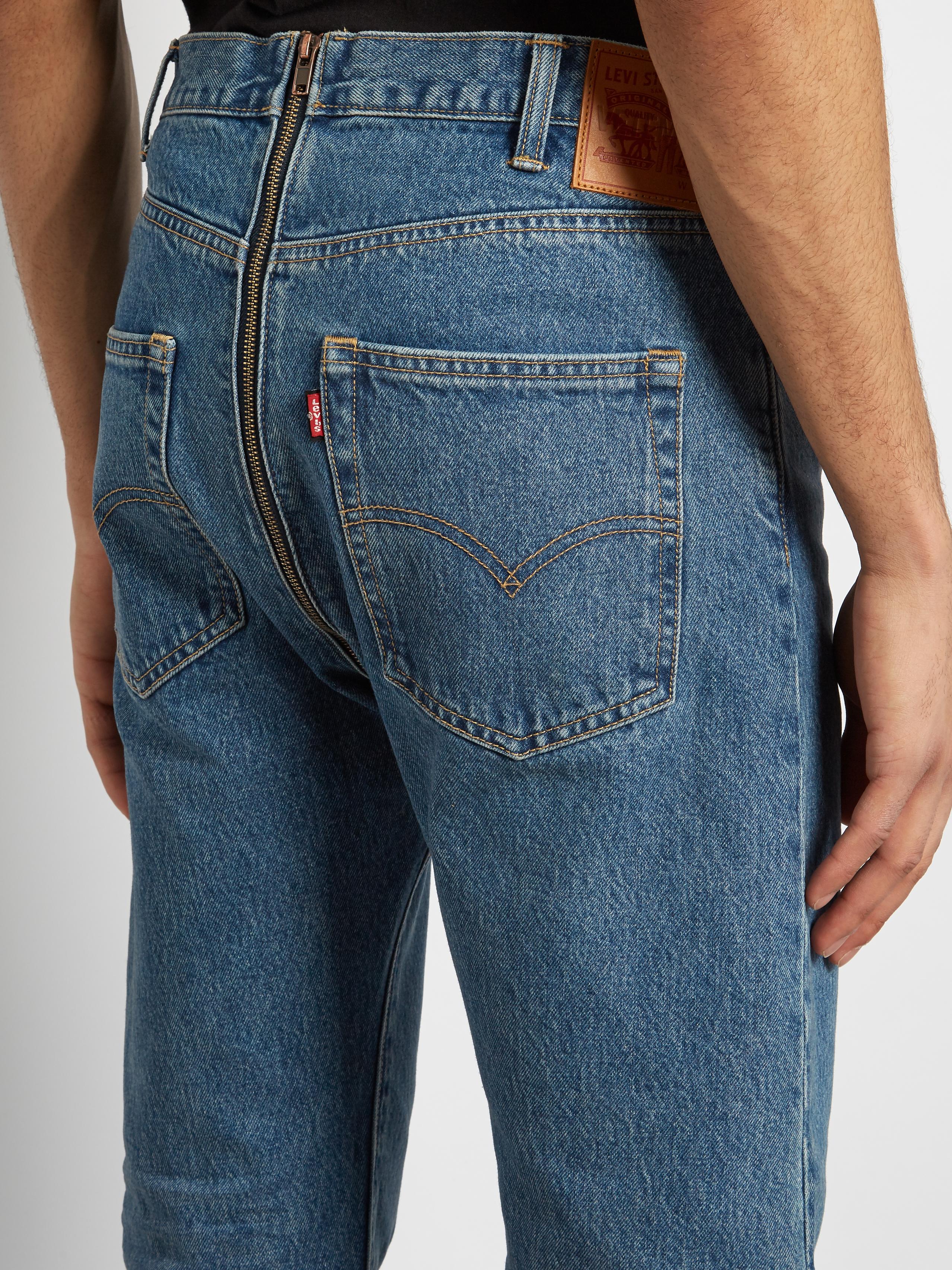 Vetements Denim X Levi's Zipthrough Jeans in Blue for Men Lyst
